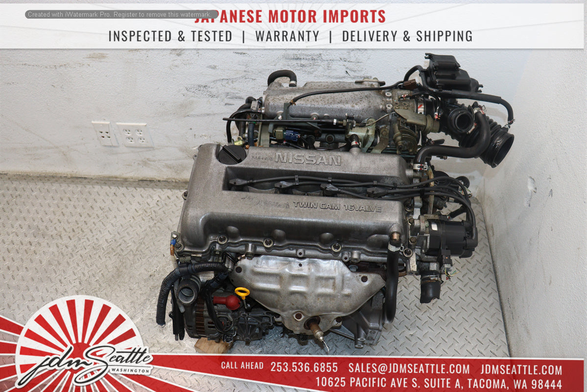 JDM SR20 Nissan Primera Sentra G20 2.0L 4-Cylinder Non-Turbo Engine Silver Top SR20DE - High-Performance Replacement for Nissan Models, Perfect for Engine Swaps & Restorations