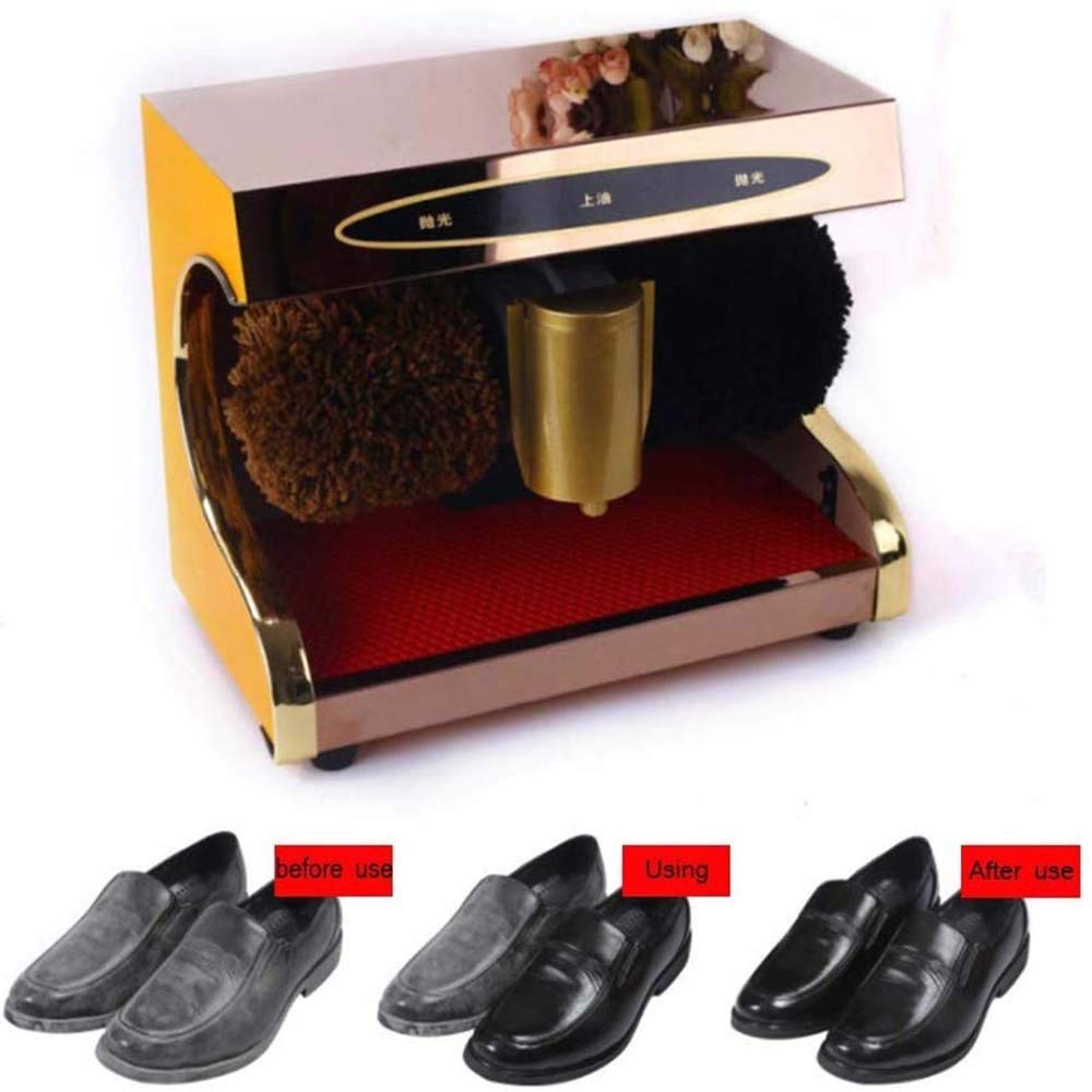 JTKDL Electric Shoe Shine Kit - Automatic Shoe Polisher & Dust Cleaner with Portable Induction Brush for Men & Women - Perfect for Home, Office, Hotel & Bank Use