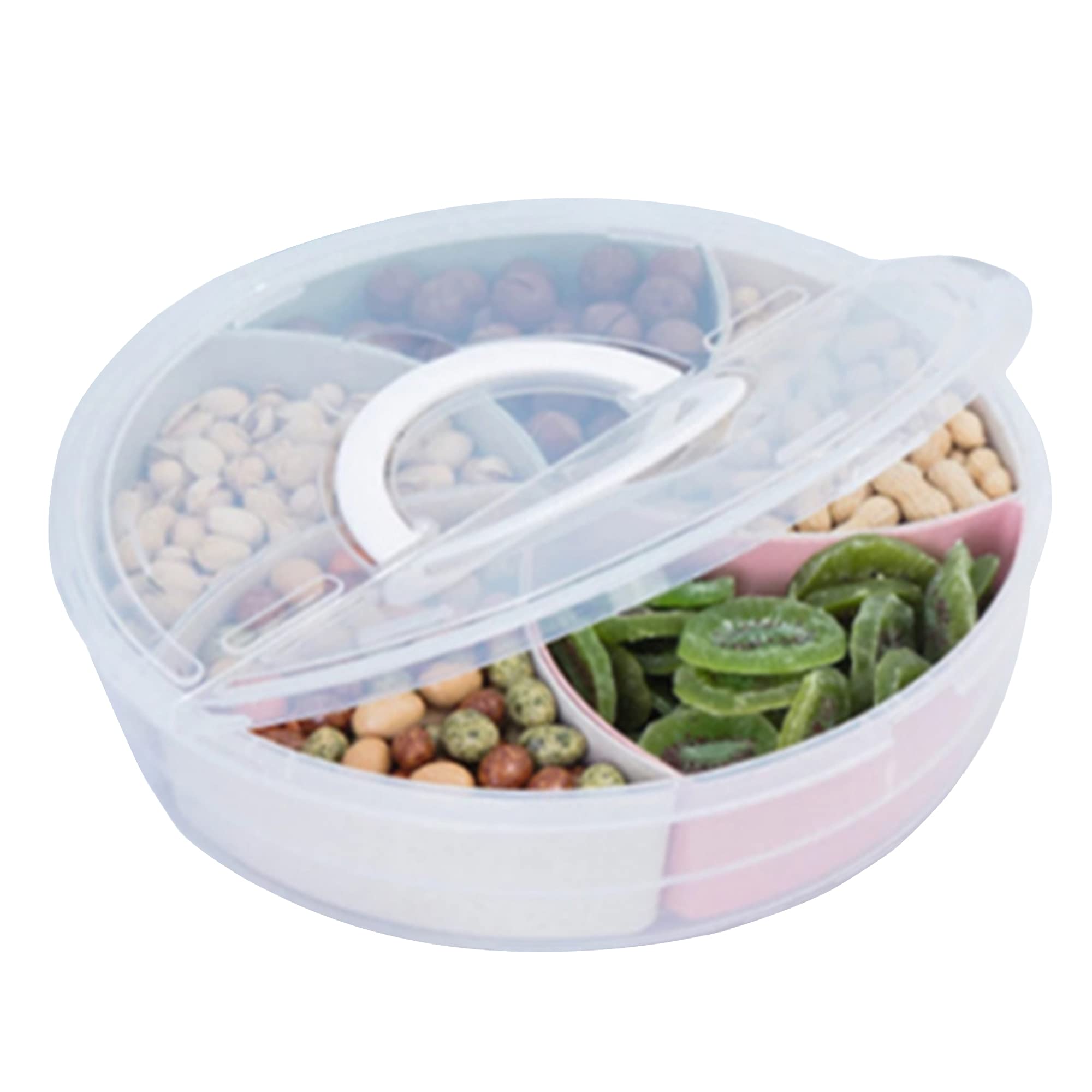 Handheld Dried Fruit Tray with Lid - Airtight Food Storage Container for Snacks, Candy & Fresh Fruits | Perfect for Kitchen, Office & Travel Organization