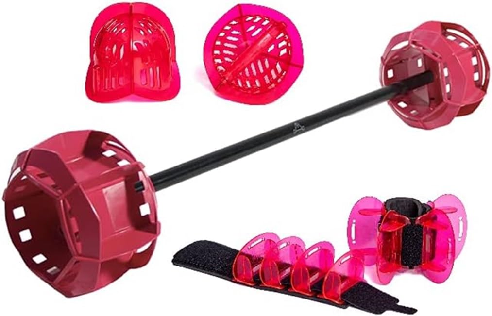 Hydrorevolution Women's Aquatic Exercise Equipment Bundle - Water Dumbbells & Barbells for Pool Workouts | Water Resistance Training Gear | Includes Ben Bruno Training Guide | Perfect for Swimming, Aqua Aerobics & Hydrotherapy