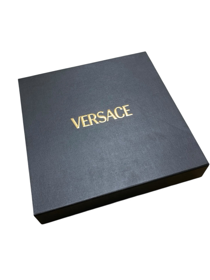 Versace Barocco Champagne Print Silk Shorts for Men - Size Small | Luxury Silk Shorts for Summer, Beach, and Casual Wear