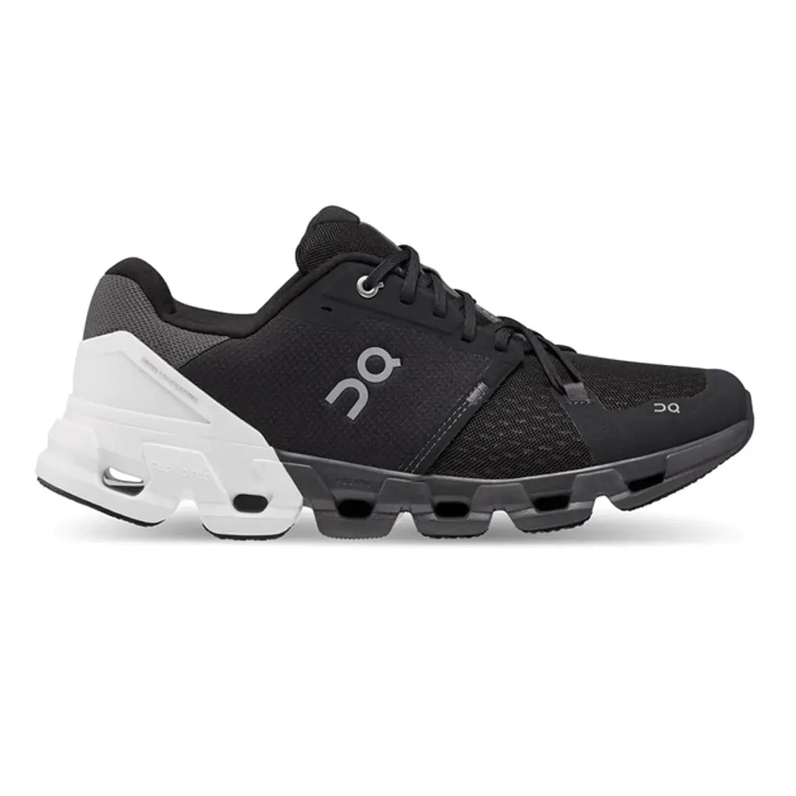 Women's On Running Cloudflyer 4 Wide Running Shoes - Black & White | Lightweight Cushioned Sneakers for Road Running, Jogging & Gym Workouts