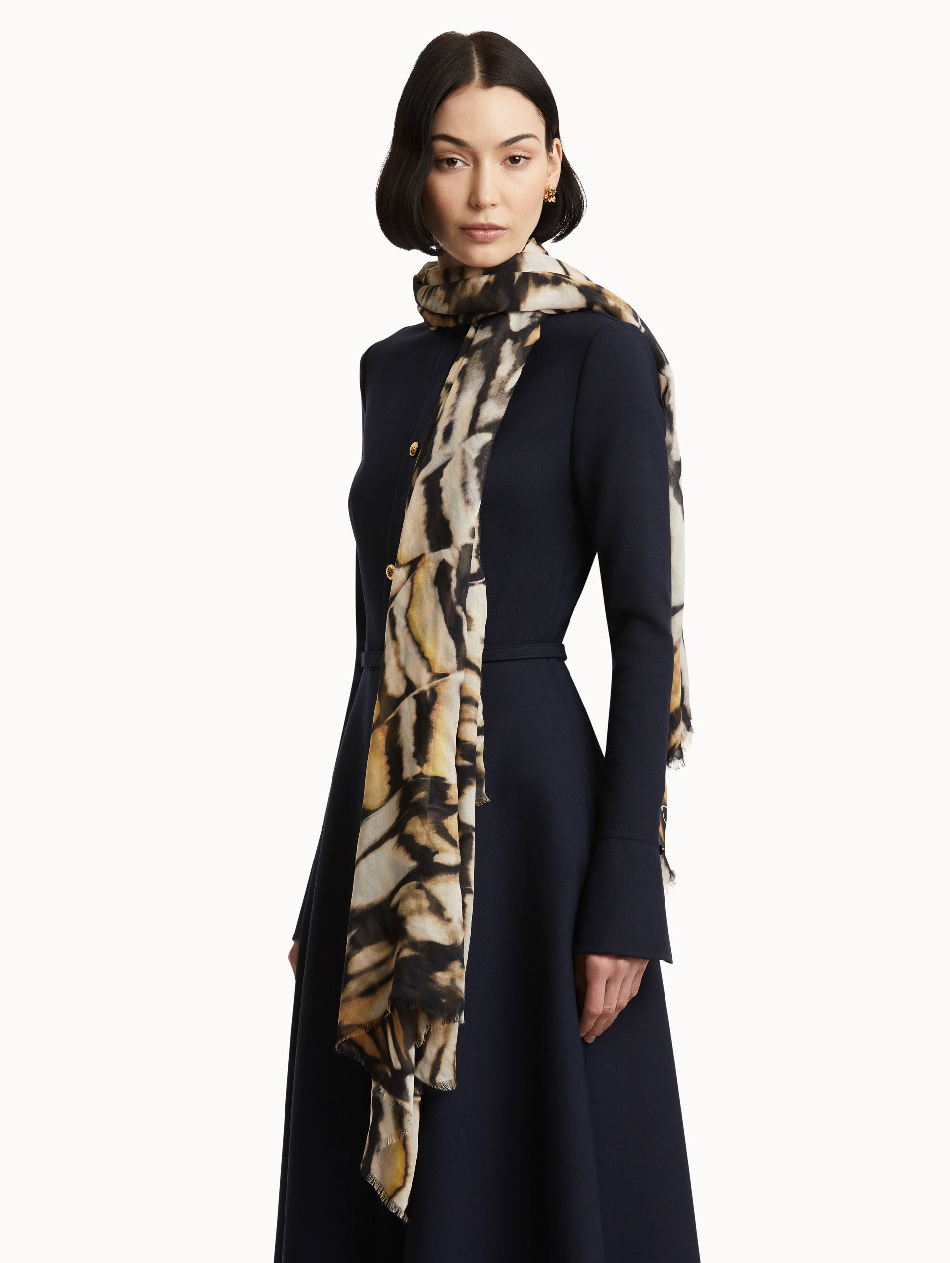 Elegant Abstract Butterfly Modal Cashmere Scarf - Soft & Luxurious Winter Wrap for Women - Perfect for Office, Travel & Special Occasions