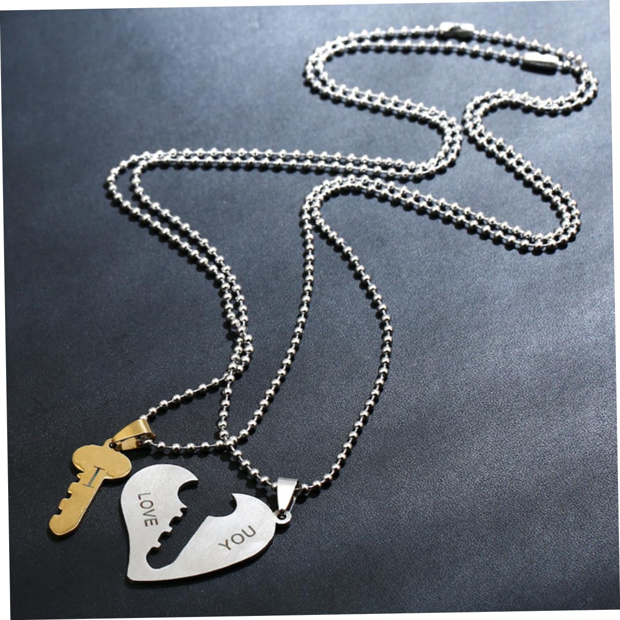 GALPADA 2 Pairs Matching Couple Necklaces for Women - Heart Lock Pendant Birthstone Relationship Necklace Set, Friendship Jewelry Gift for Her, Perfect for Anniversaries, Valentine's Day & Romantic Dates