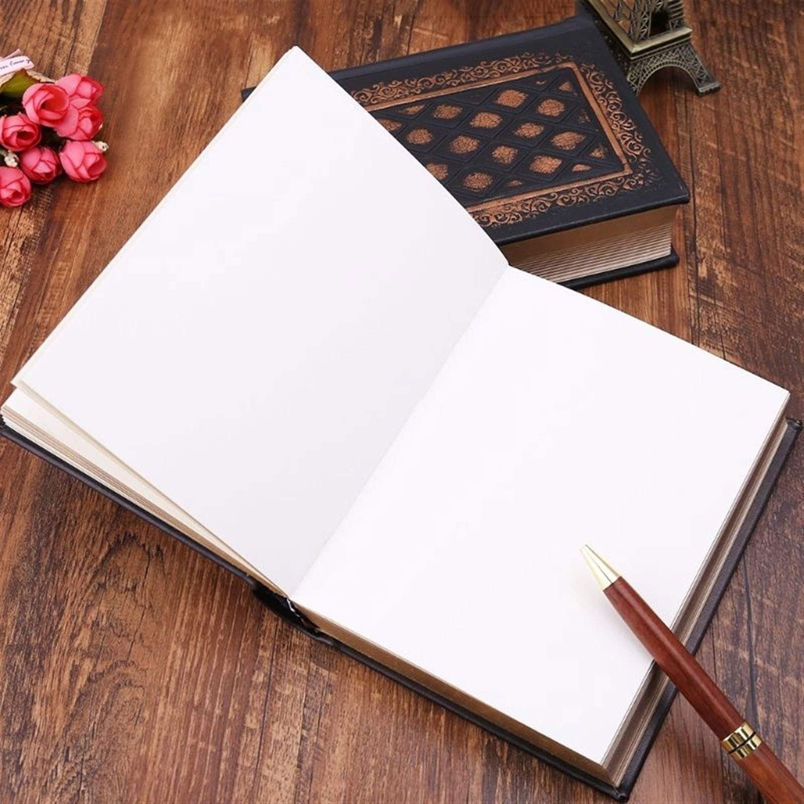 Vintage Leather Journal Notebook - Retro Hard Cover Blank Sketchbook for Writing, Drawing & Travel | Perfect Diary, Gift & Stationery for Students, Artists & Writers