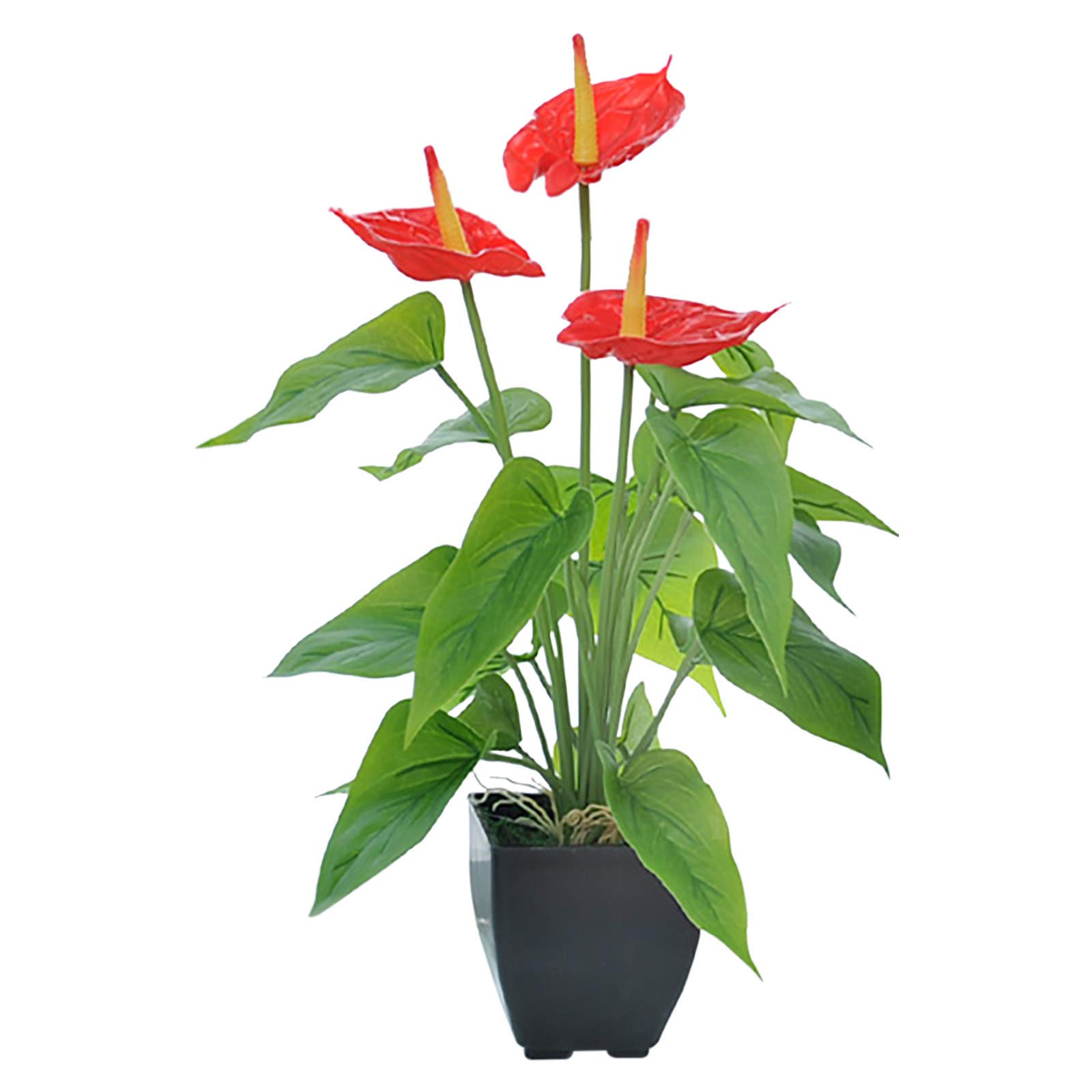 DFDGBD Artificial Calla Lily & Wisteria Bonsai - Realistic Fake Green Plants for Home Office Decor (Red, 12 Inch) - Perfect for Table Centerpieces, Wedding Decorations, and Indoor Greenery