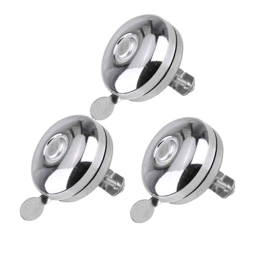 VOSAREA 3-Pack Metal Bike Bells - Loud Iron Warning Bicycle Bell for Road Bikes, Mountain Bikes & Commuter Bikes | Durable Cycling Accessories for Safety & Alerting Pedestrians