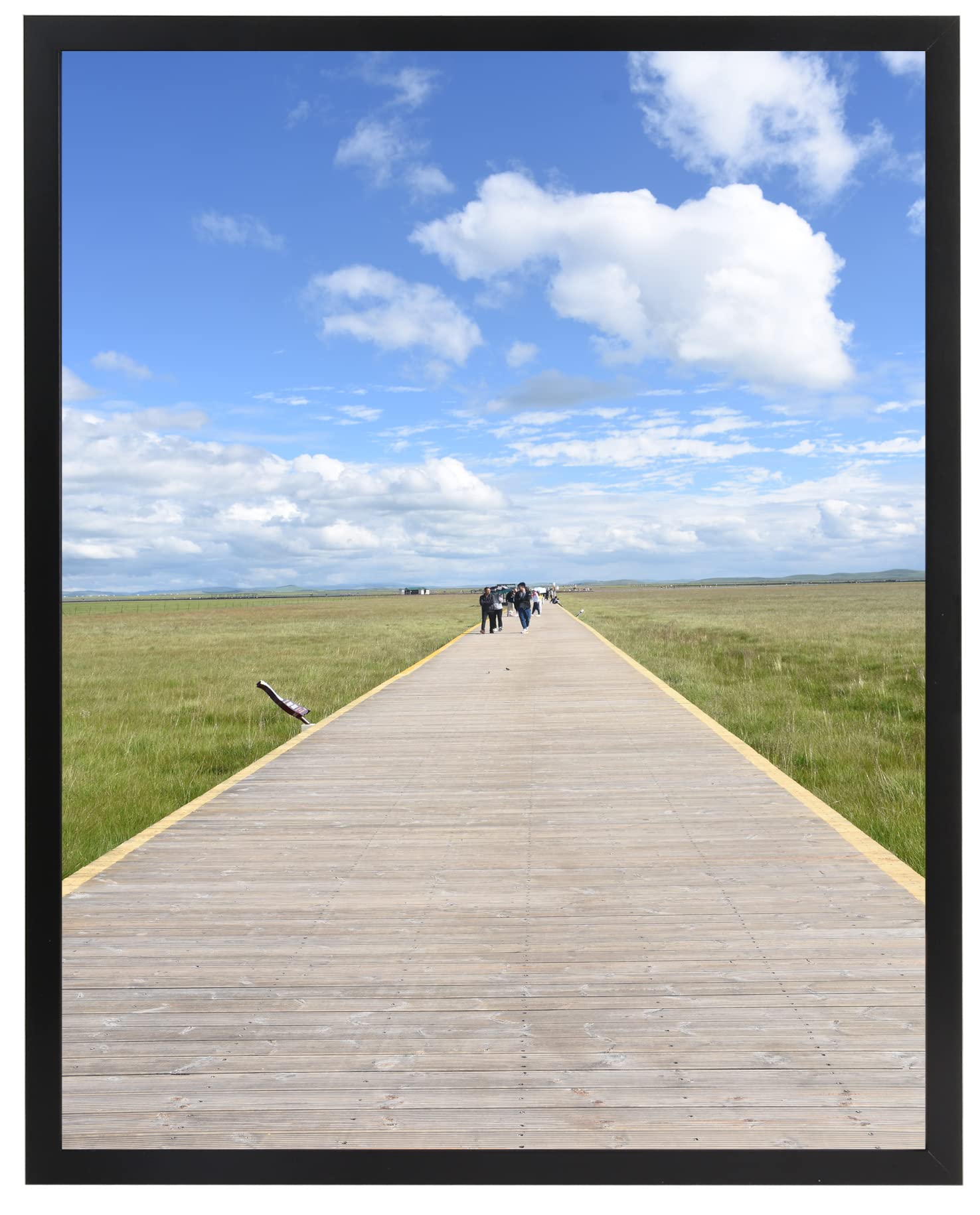 Aynoo 18x24 Black Wooden Poster Frame - Premium Wood Picture Frame for Wall Art, Gallery Collage Display - 1 Pack - Perfect for Home Decor, Office, and Gift Giving