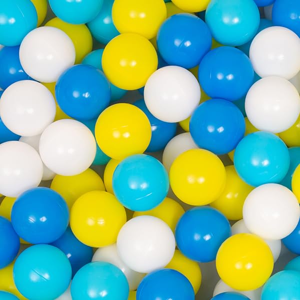 1000 Pack Yellow Soft Pit Balls for Kids Playhouse | BPA-Free, Crush-Proof 2.2 Inch Play Balls in 4 Colors | Perfect for Bounce Houses, Baby Pools & Birthday Parties | Safe Toddler Play, Daycare Activities & Indoor Ball Pits
