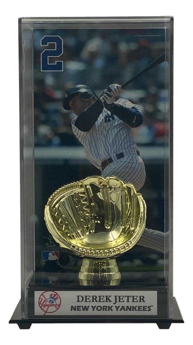Derek Jeter New York Yankees Baseball Memorabilia Display Case - Perfect for Showcasing Autographed Baseballs, Jerseys & Collectibles in Home or Office