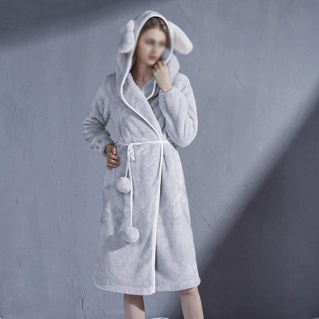 Zheshitech Women's Fleece Pajama Set - Warm Winter Sleepwear with Hood, Flannel Bathrobe & Plush Dressing Gown for Cozy Nights at Home | Soft Lounge Wear for Relaxing, Sleeping & Comfort