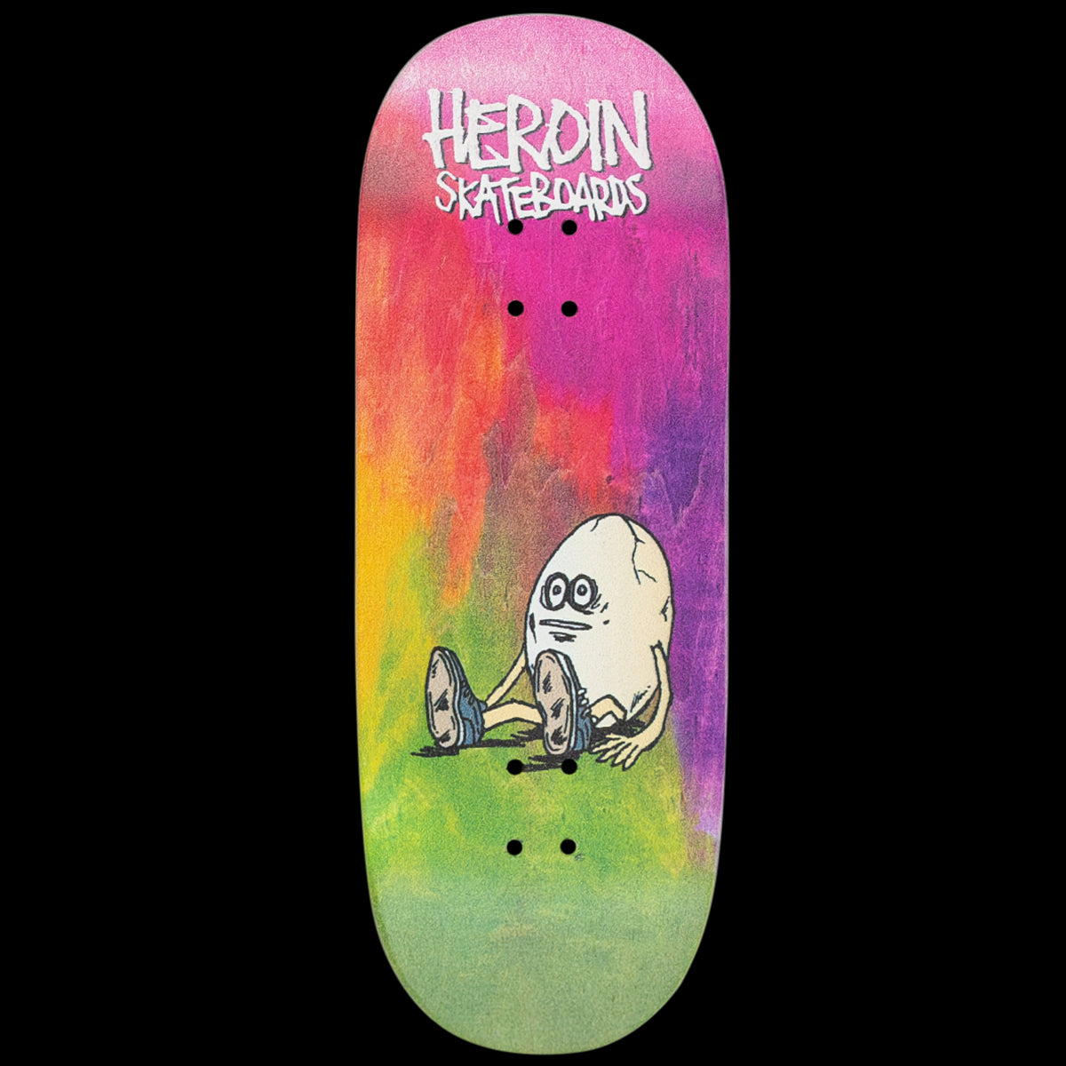 Heroin Skateboards Fingerboard Deck - Close Up x The Big Egg | Mini Skateboard for Tricks & Collectibles | Perfect for Skateboard Enthusiasts & Office Desk Fun