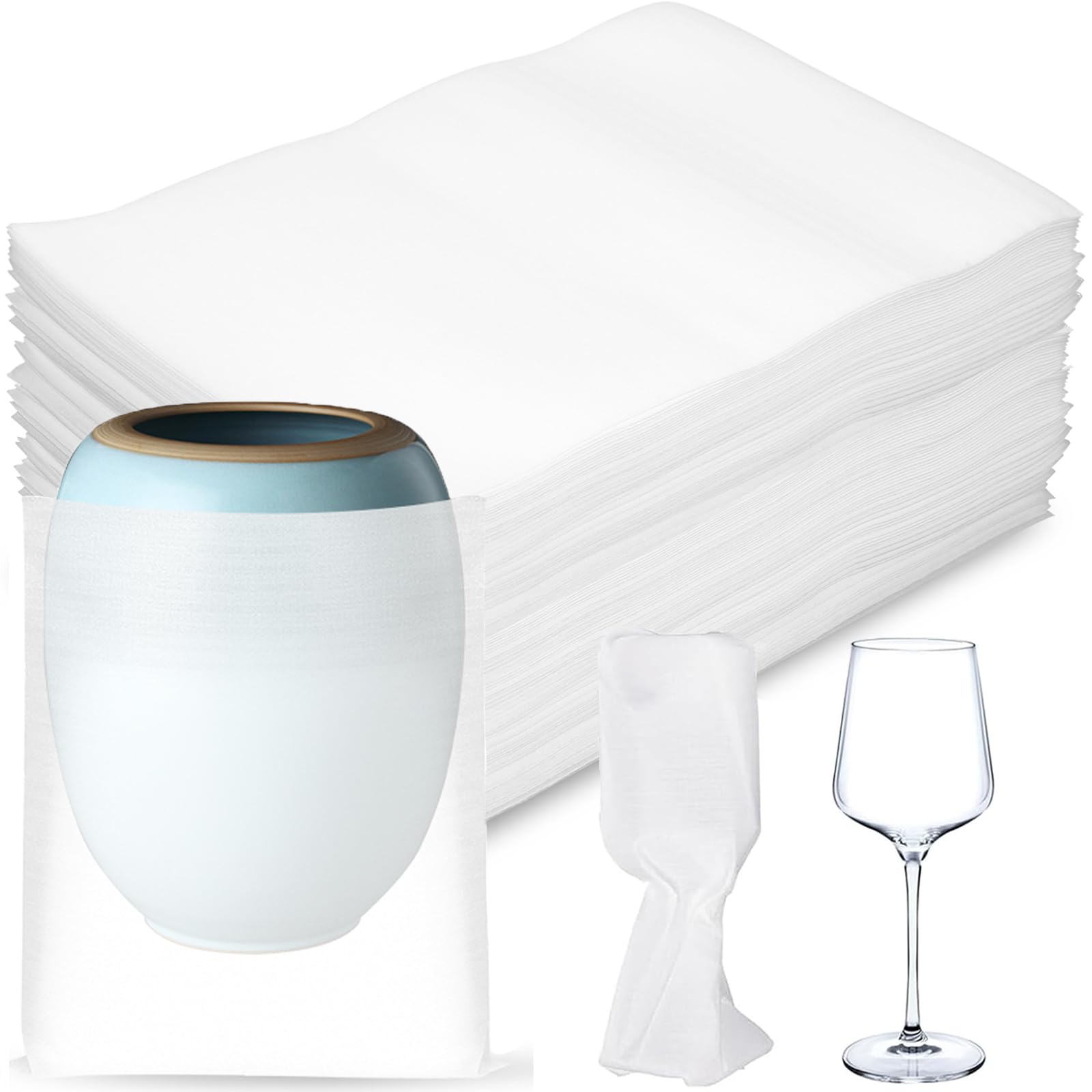 25 Pack 12x16 Inch Cushion Foam Pouches - Moving Foam Wrap for Mugs, Cups, Glasses, China & Dishes - Protective Packing Supplies for Shipping & Storage - Ideal for Home Moving, Office Relocation & Fragile Item Protection