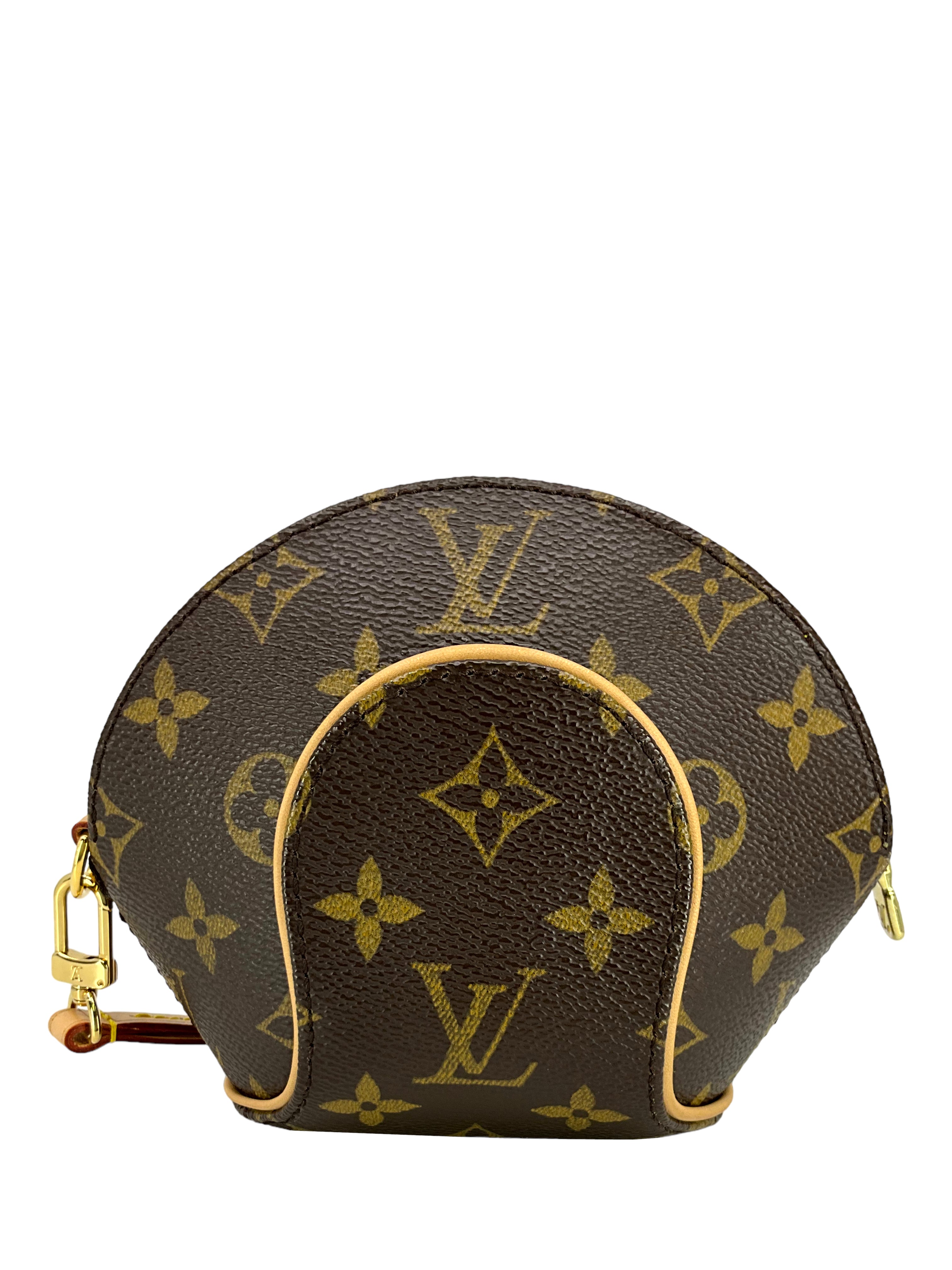 Louis Vuitton Monogram Canvas Mini Ellipse Wristlet Clutch Bag - Luxury Crossbody Purse for Women | Perfect for Evening Parties, Date Nights & Special Occasions