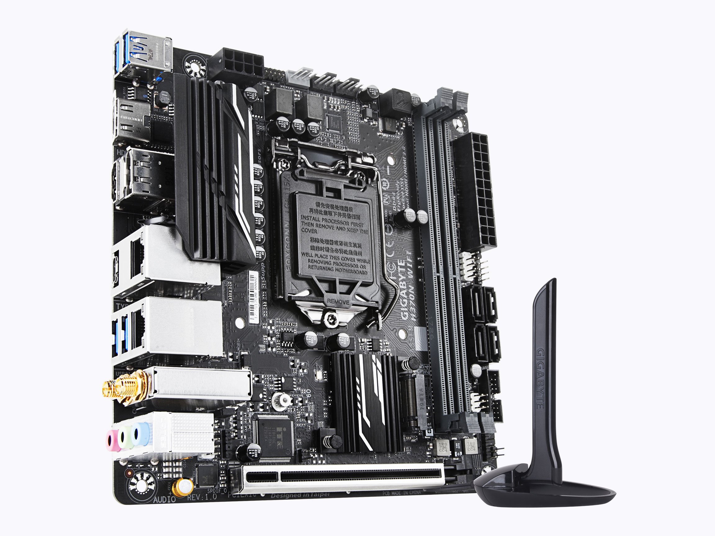 GIGABYTE H370N WiFi Mini ITX Motherboard - LGA1151 Socket, Intel H270 Chipset, DDR4 RAM, USB 3.1 Gen 1 (Type-C & Type-A) - Perfect for Compact Gaming PC & Home Theater Builds