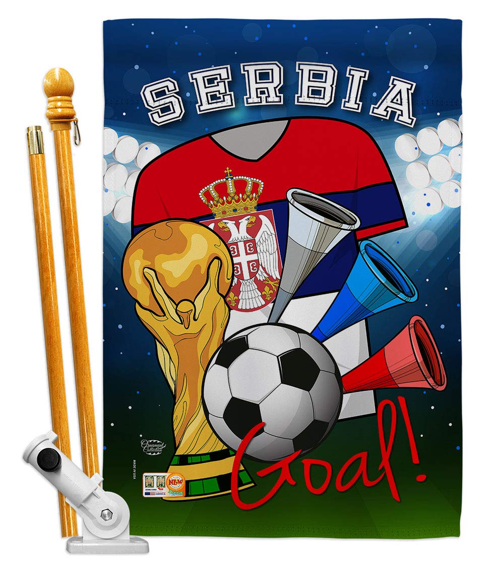 Serbia Flag - Outdoor & Indoor Banner for Soccer Fans - FIFA World Cup Decor