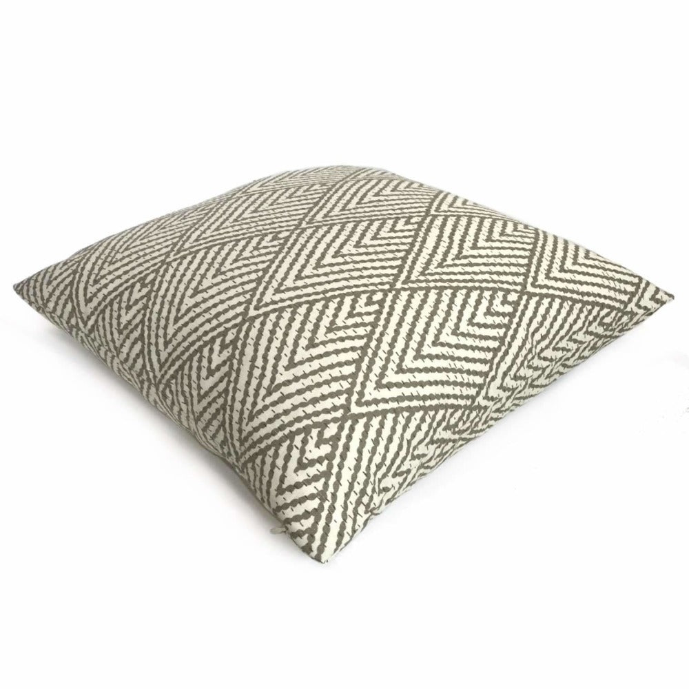 Luxury Tahitian Stitch Tusk Pattern Diamond Geometric Pillow Cover - Boho Chic Home Decor for Living Room, Bedroom & Sofa