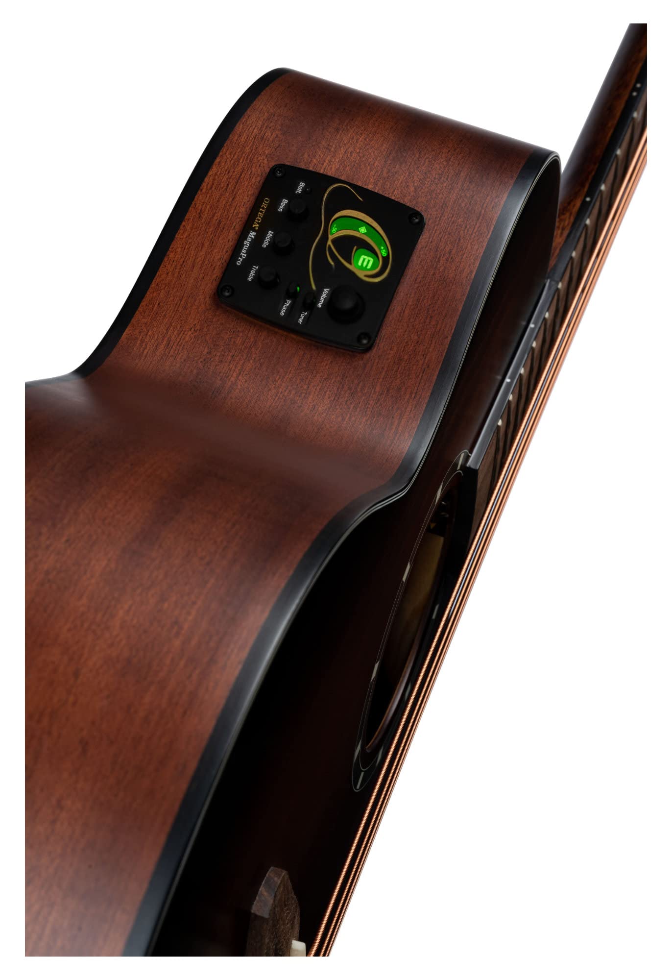 Ortega D7CE-BFT-4 Deep Series 4-String Acoustic Bass Guitar - Right-Handed Bourbon Fade Finish | Perfect for Live Performances, Studio Recording & Outdoor Jam Sessions