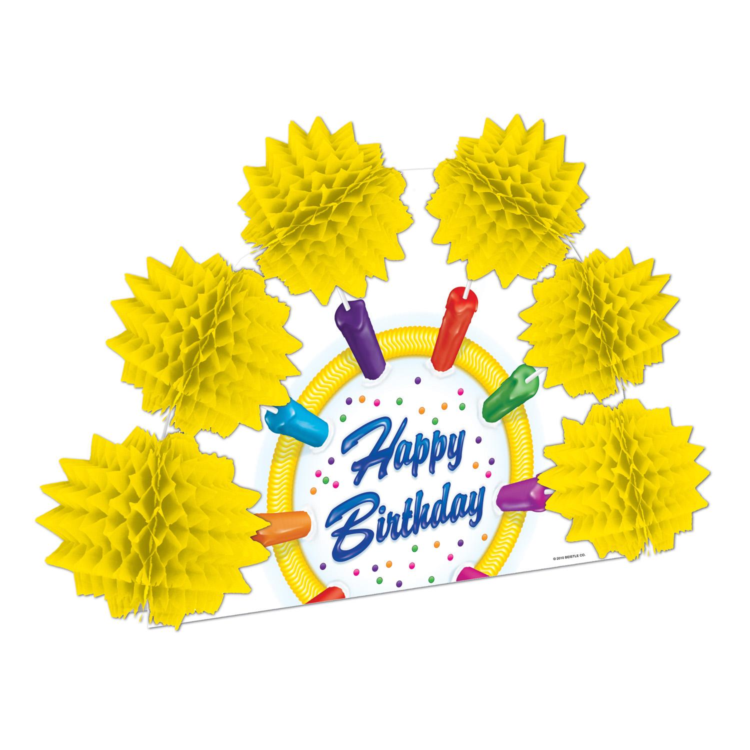 12 Pack Beistle Happy Birthday Party 2-Sided Centerpieces - Colorful Double-Sided Party Decorations for Birthday Celebrations, Baby Showers & Special Events