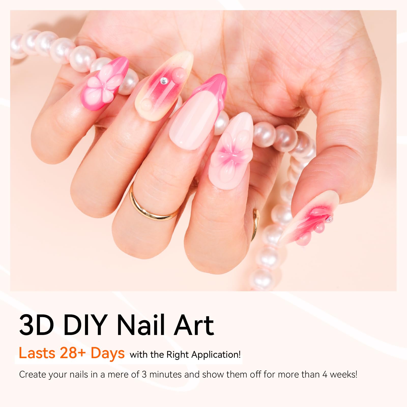 Makartt 3D Nail Gel - 15g No Wipe Clear Sculpting Gel Polish for DIY Nail Art, Drawing, Molding & Decoration | Professional Nail Glue for Salon & Home Manicures