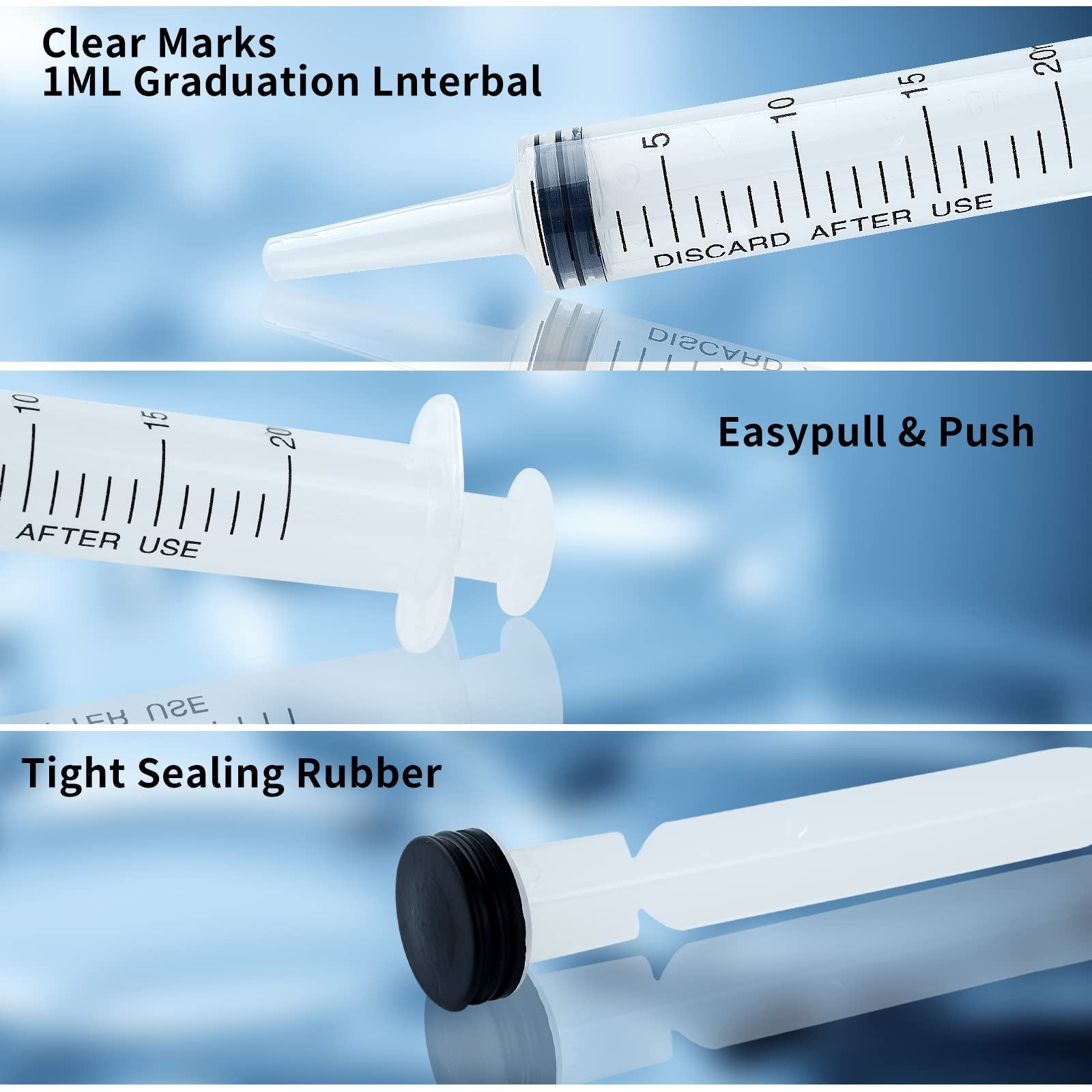 4pcs 20ml Plastic Syringes with 13inch Tubing - Lab Grade Liquid Transfer Syringes for Epoxy Resin, Pet Feeding, Glue Application, Lubricant & Lip Gloss Filling - Ideal for Science Experiments, DIY Crafts, and Industrial Use