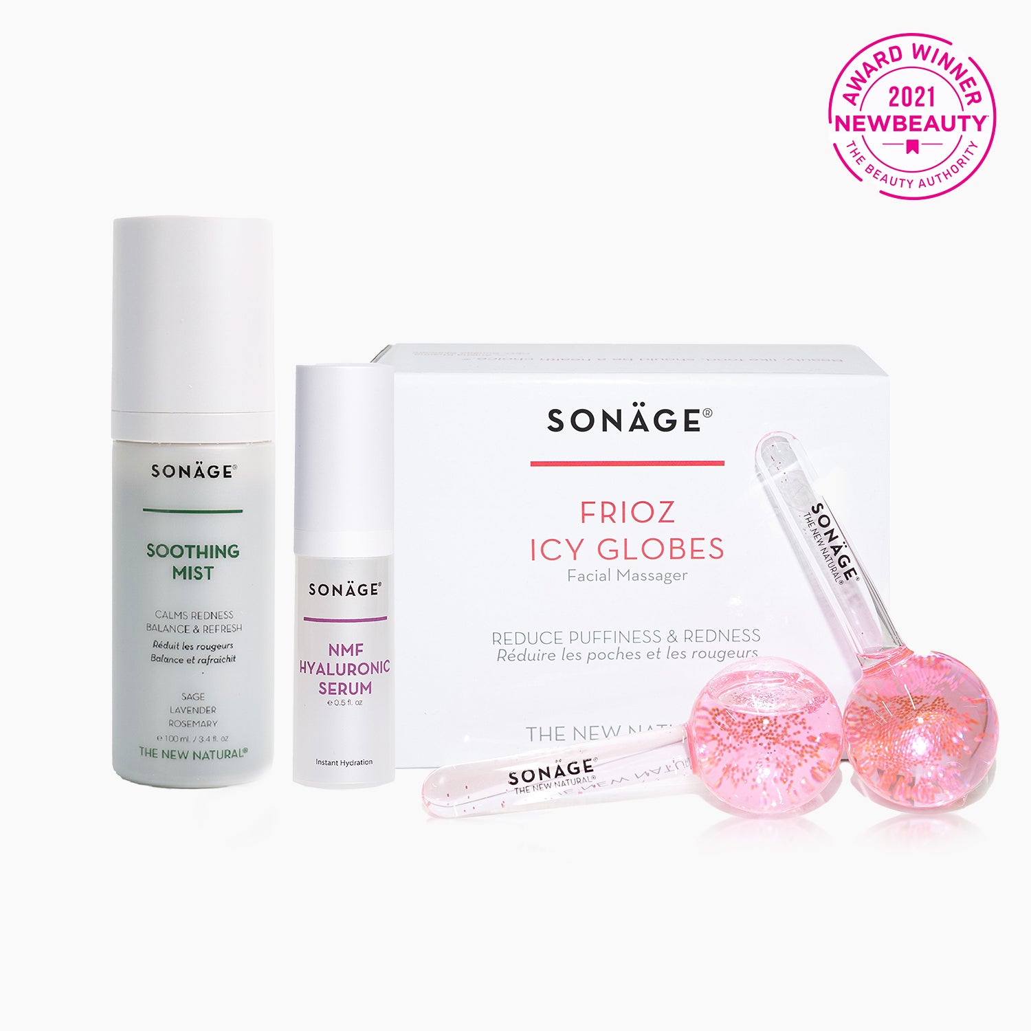 FrioZ Trio Ice Globes for Face Massage – Cooling Therapy Globes for Puffiness, Dark Circles & Skincare – Perfect for Home Spa, Relaxation & Skincare Routine