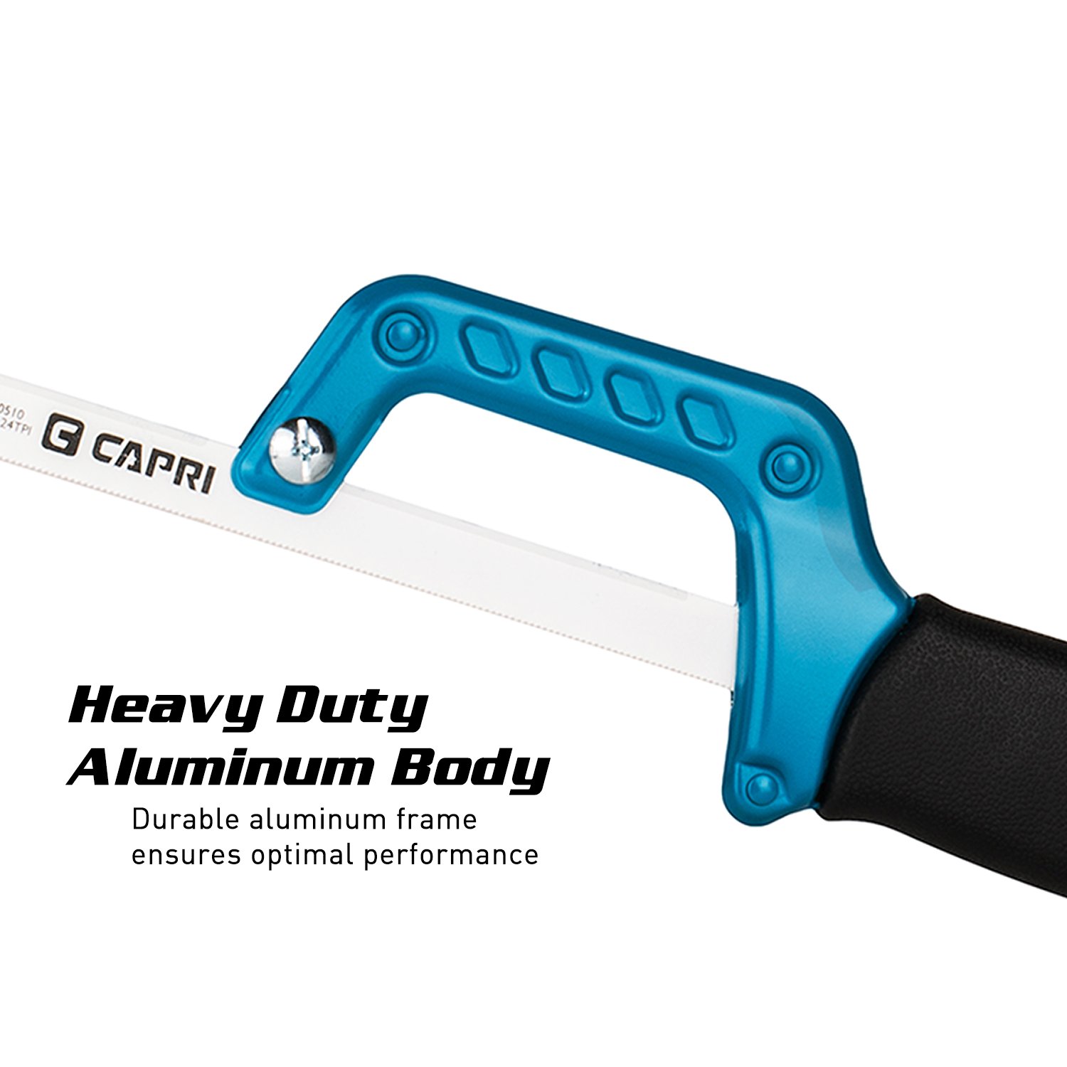Capri Tools 20105 12 Inch Mini Hacksaw - Compact Hand Saw for Precision Cutting, Metal & Plastic Cutting Tool - Ideal for DIY Projects, Home Repairs & Crafting
