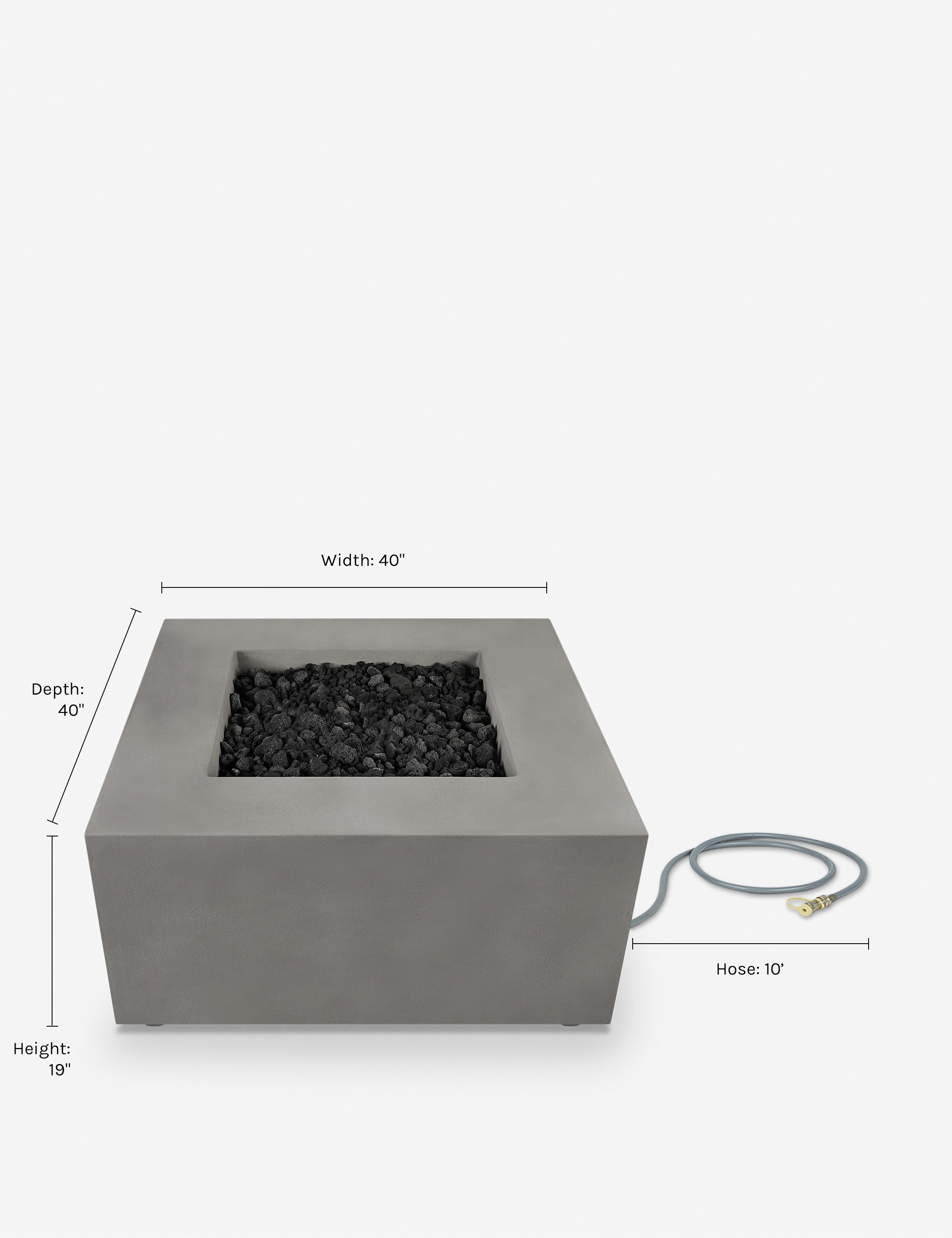Auberon Outdoor Fire Table - Modern Patio Fire Pit for Backyard, Garden, and Deck - Perfect for Camping, BBQ, and Relaxing Evenings