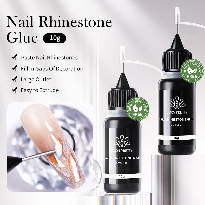 10g Nail Rhinestone Glue - Strong Adhesive for Nail Art, DIY Jewelry & Crafting - Perfect for Professional Salon Use & Home Manicures