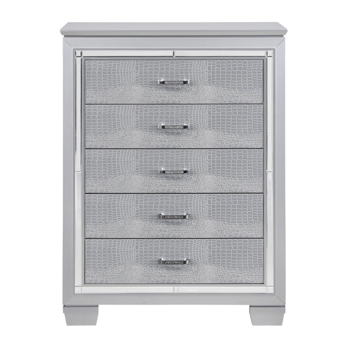 Allura Silver Chest - Elegant Jewelry Storage Box for Necklaces, Rings & Earrings - Perfect for Travel, Home & Gift Giving