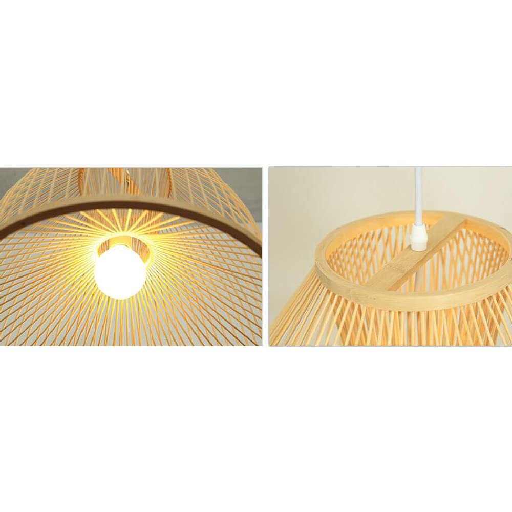 Modern LED Chandelier Lamp - 3-Layer Woven Bamboo Birdcage Pendant Light with Rattan Design, Energy-Efficient Ceiling Fixture for Living Room, Bedroom & Study | Perfect for Boho, Farmhouse & Coastal Home Decor