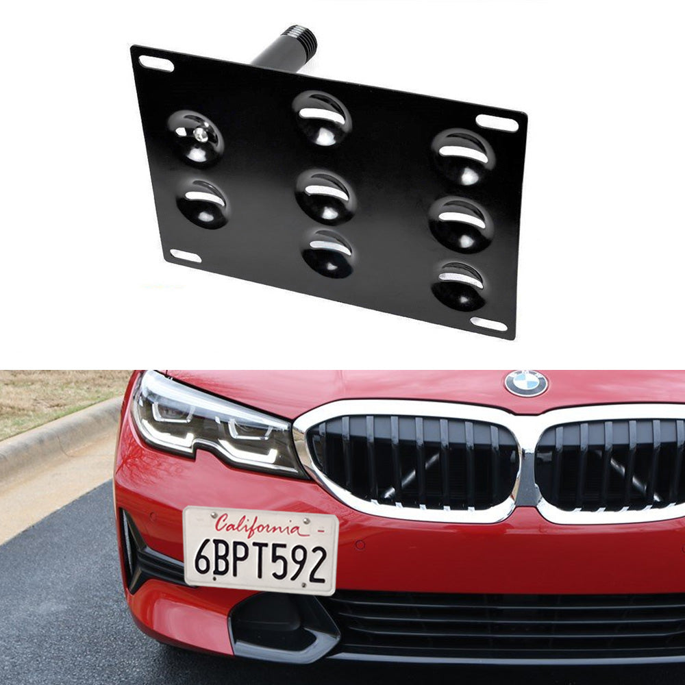 BMW G20 3 Series Front Bumper Tow Hook License Plate Mounting Bracket (2019-2023) - Perfect for Car Shows & State Compliance