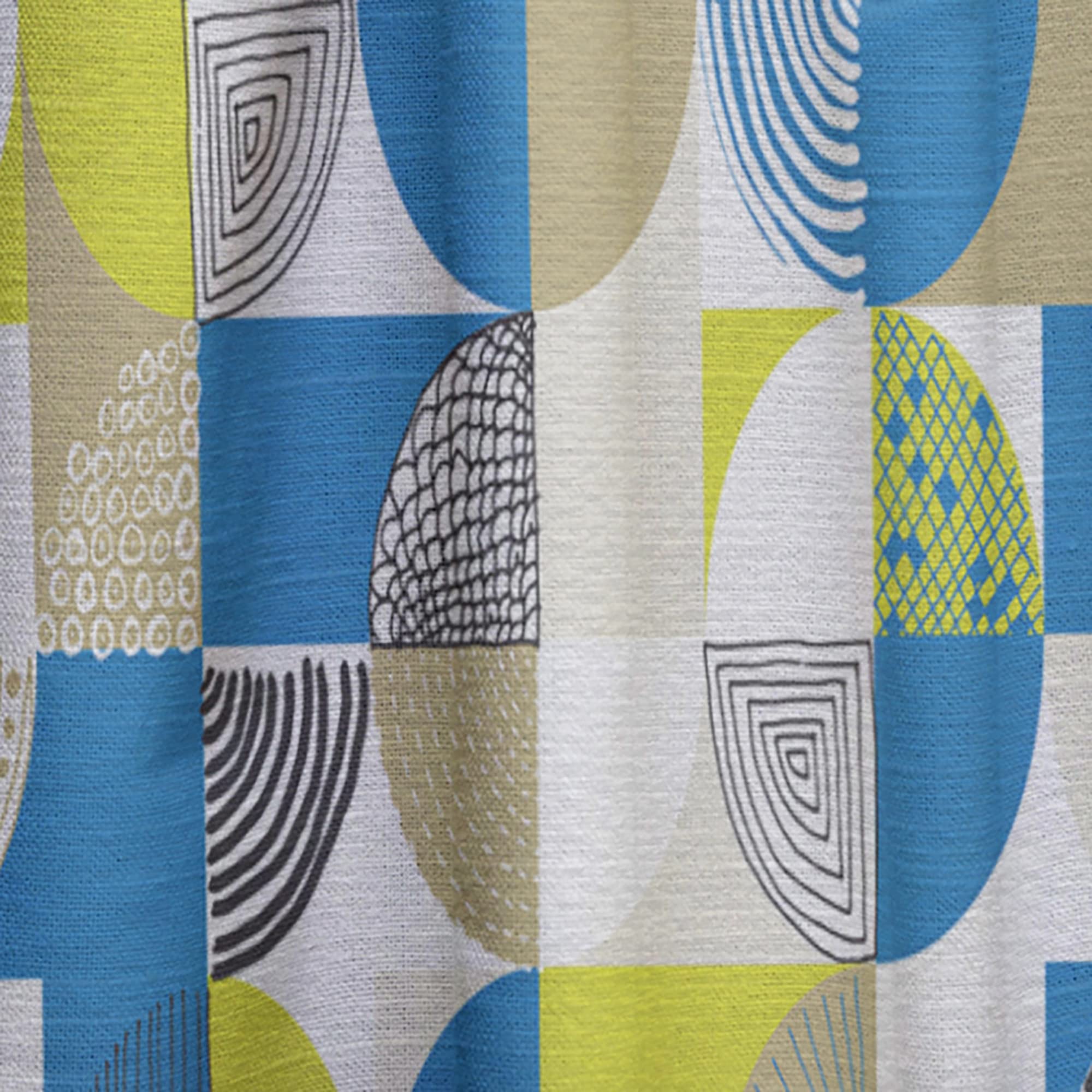 DesignQ Retro Circular Pattern Thermal Insulated Curtains - 52x63 Inch Single Panel for Bedroom & Living Room - Blackout Drapes for Home Decor, Noise Reduction & Energy Efficiency