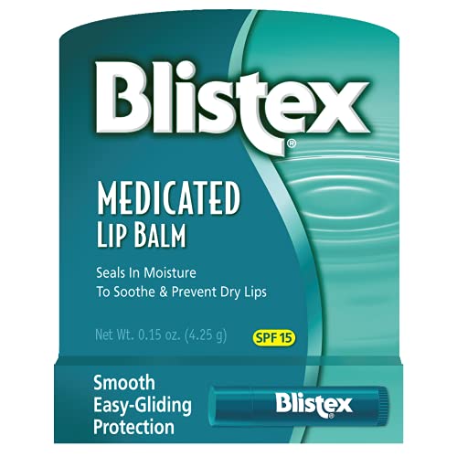 Blistex Medicated Lip Balm SPF 15 - 0.15 Oz (24 Pack) - Moisturizing & Healing Lip Care for Dry, Chapped Lips - Perfect for Winter, Outdoor Activities & Daily Use