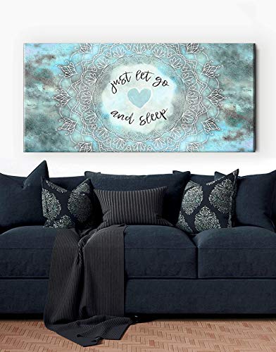 Boho Canvas Wall Art - Large Mandala Decor for Bedroom & Living Room
