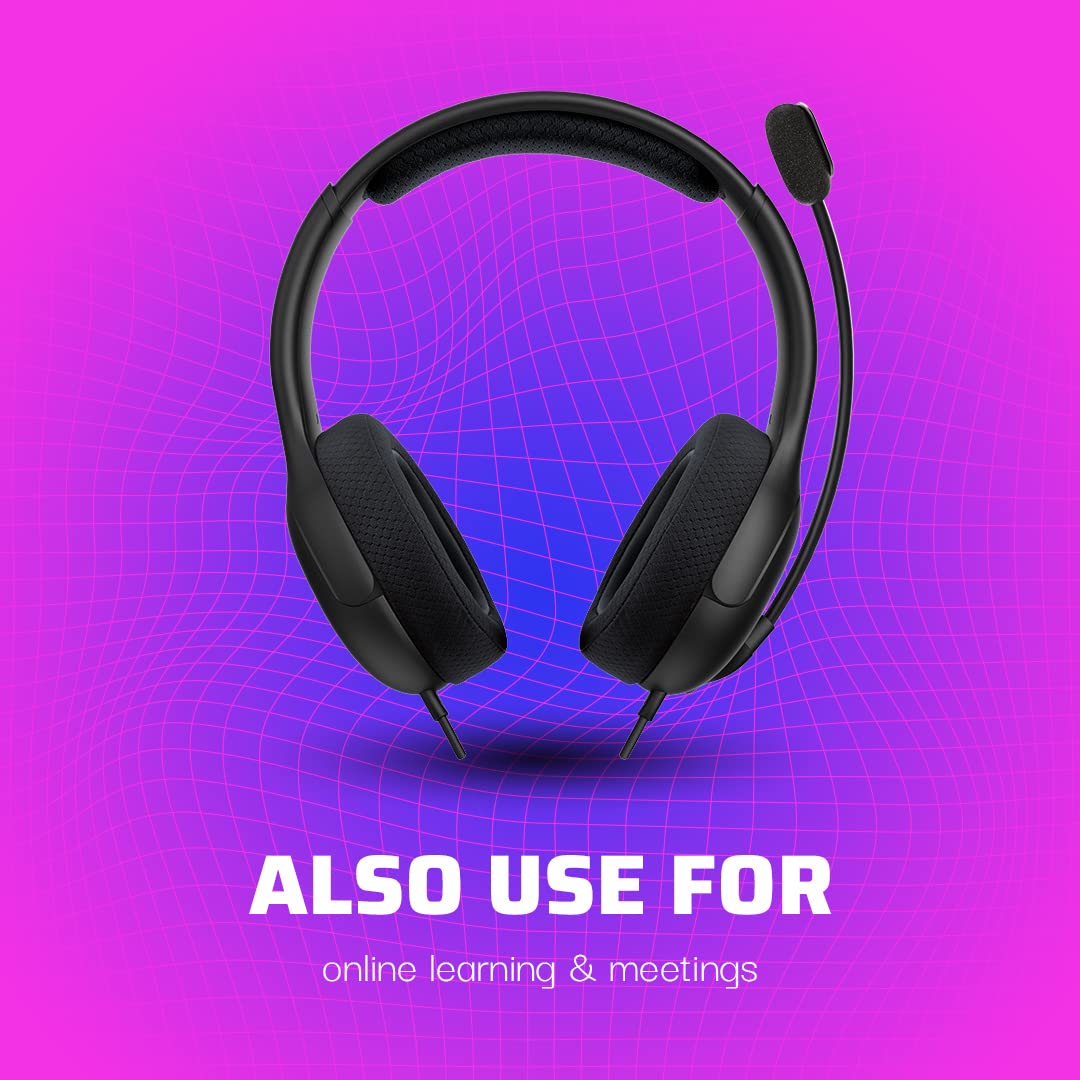 PDP Gaming AIRLITE Wired Stereo Headset for Xbox Series X|S & Xbox One - Official Licensed Noise-Cancelling Microphone, Lightweight Design for PC/Windows 10/11 Gaming - Perfect for Competitive Multiplayer & Late-Night Gaming Sessions (Black)