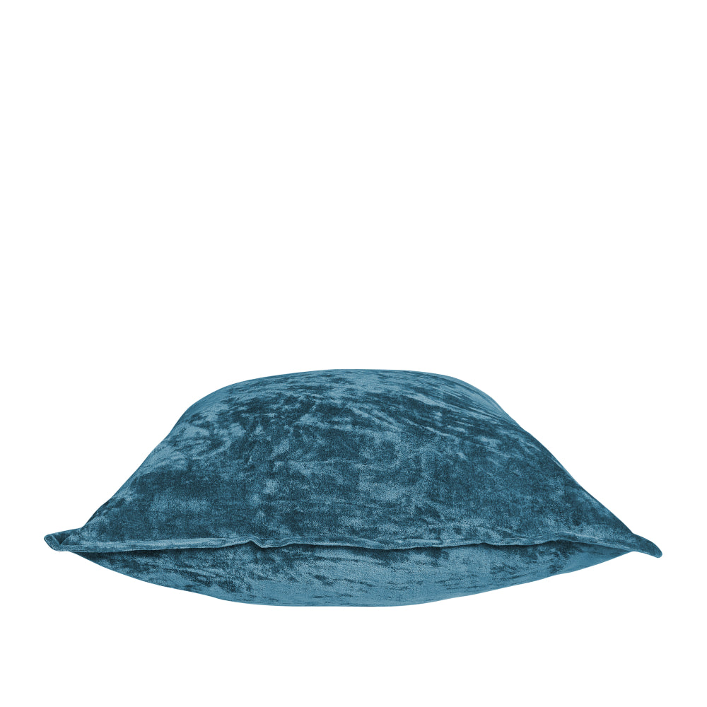 Premium Veronica Cotton Velvet Cushion Cover 20x20 Inches Steel Blue - Soft Luxury Throw Pillow for Sofa, Bed, Living Room & Home Decor