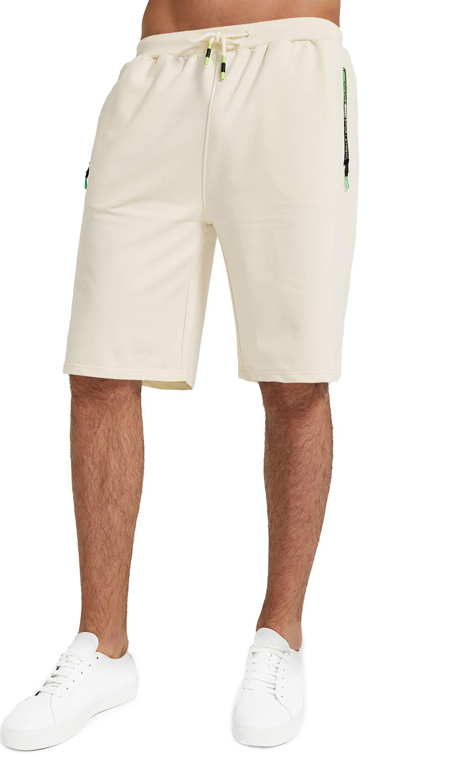 YTD Men's Casual Classic Fit Drawstring Shorts - Elastic Waist Summer Beach Shorts with Pockets | Perfect for Outdoor Activities, Travel & Relaxation