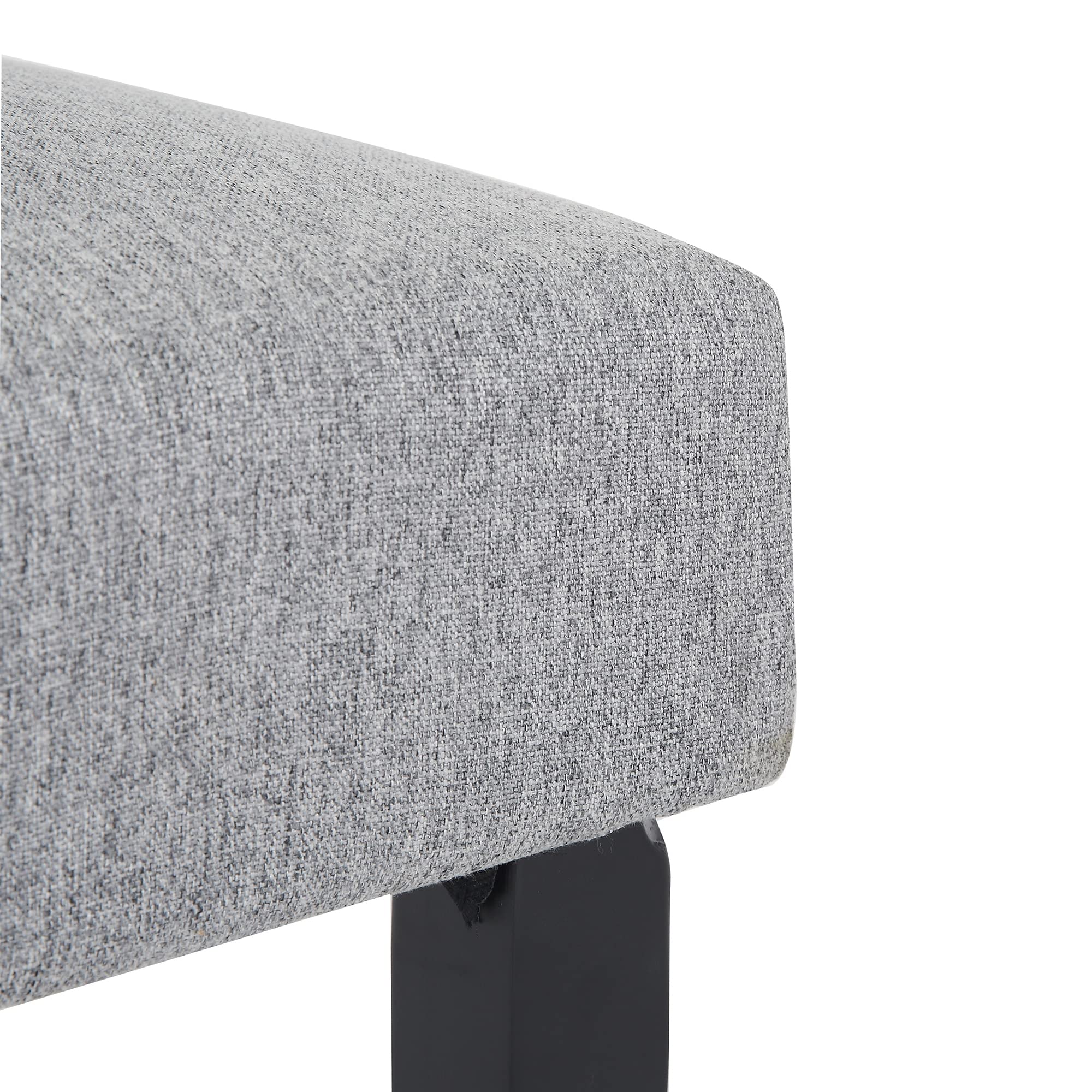 WestinTrends Hayes Tufted Dining Chairs - Linen Upholstered Kitchen & Dining Table Chairs with Solid Wood Legs in Gray | Perfect for Modern Farmhouse, Restaurant Style & Home Decor