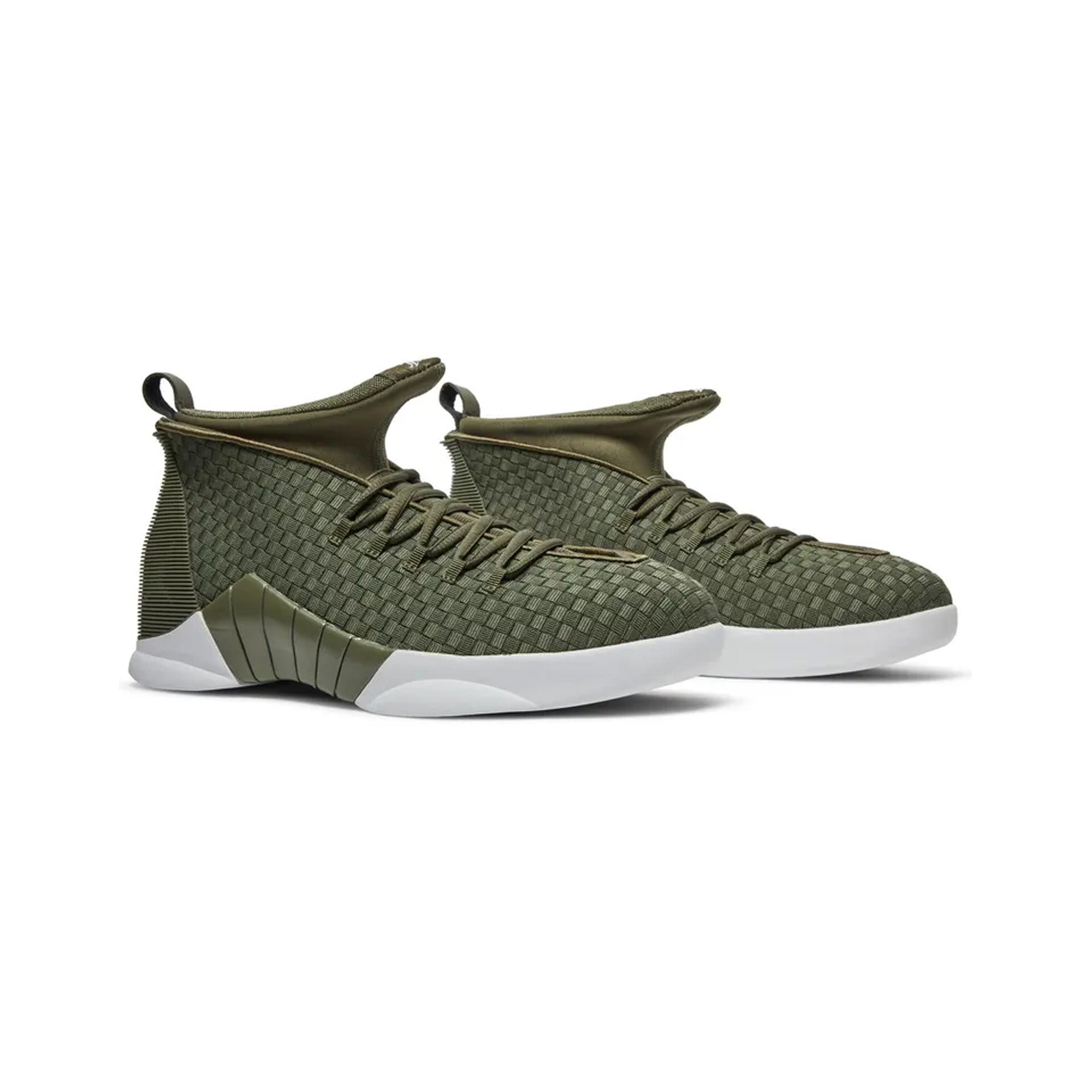 Air Jordan 15 x PSNY 'Woven Olive' Basketball Shoes - Men's Premium Sneakers for Streetwear & Sports Performance | Perfect for Basketball Games, Urban Fashion & Sneaker Collectors
