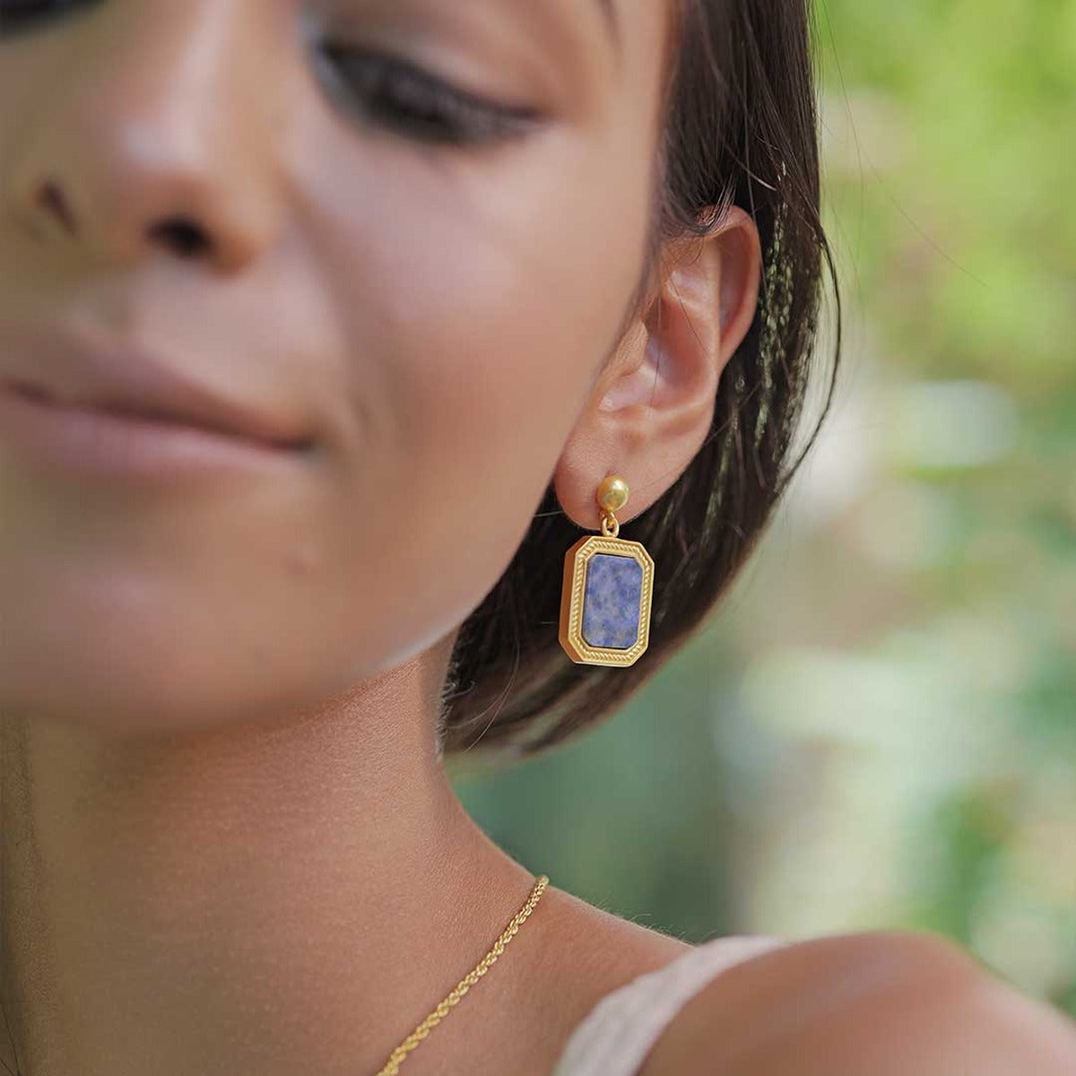 Revitalize Drop Earrings with Genuine Lapis Lazuli - Intuition & Healing Crystal Jewelry for Women - Perfect for Meditation, Yoga & Spiritual Gifts