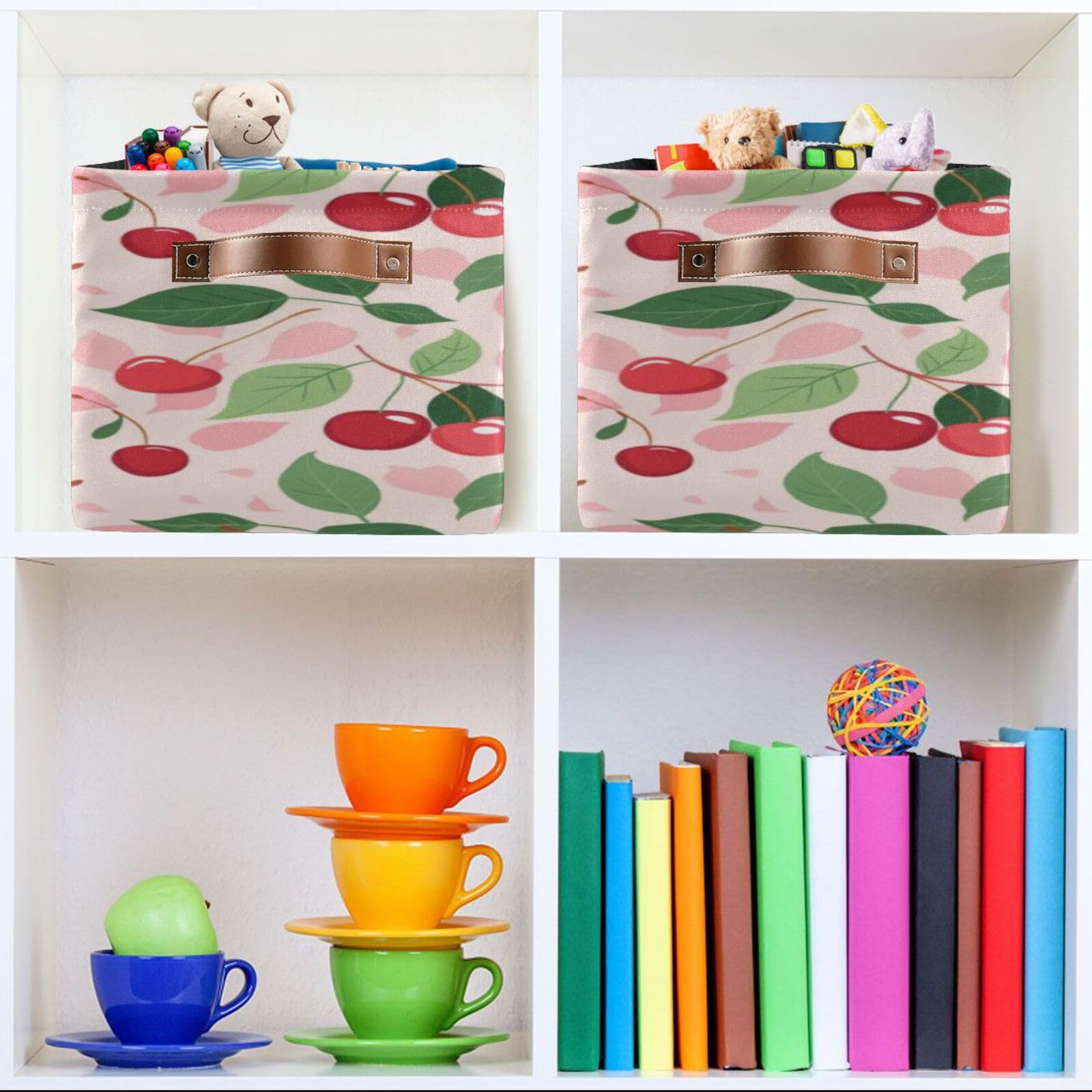 Large Fabric Storage Bins with Handles - Collapsible Shelves & Closet Organizer for Clothes, Toys, Home