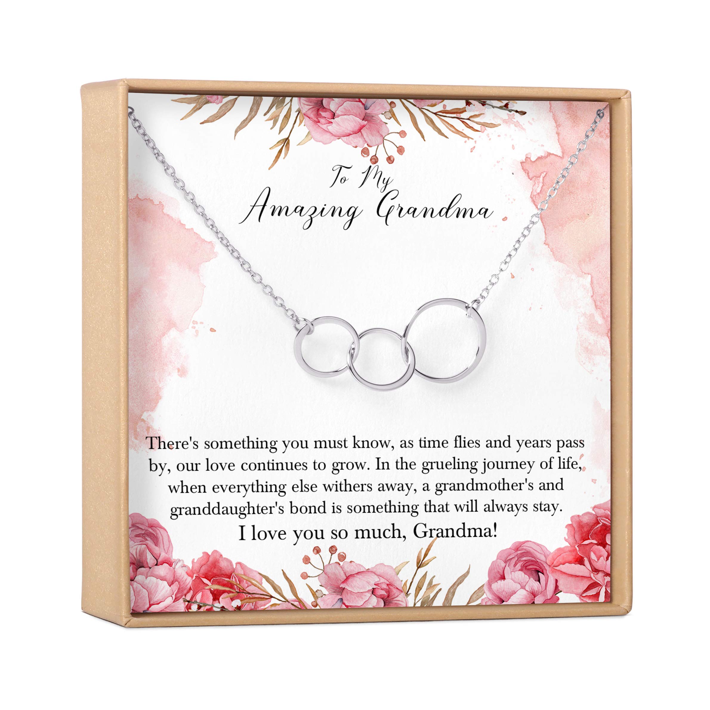 Heartfelt Grandma Necklace Gift Set - Elegant Jewelry & Greeting Card for Birthday, Christmas, Mother's Day & Special Occasions | Perfect Gift for Grandmothers, Moms & Loved Ones | Jewelry Gift for Women