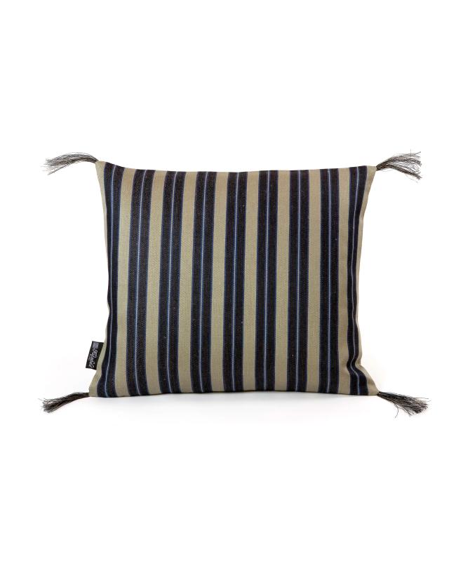 Premium Black Striped Kudde Bolster Pillow - Comfortable Support for Sofa, Bed, and Lounge - Perfect for Home Decor and Relaxation