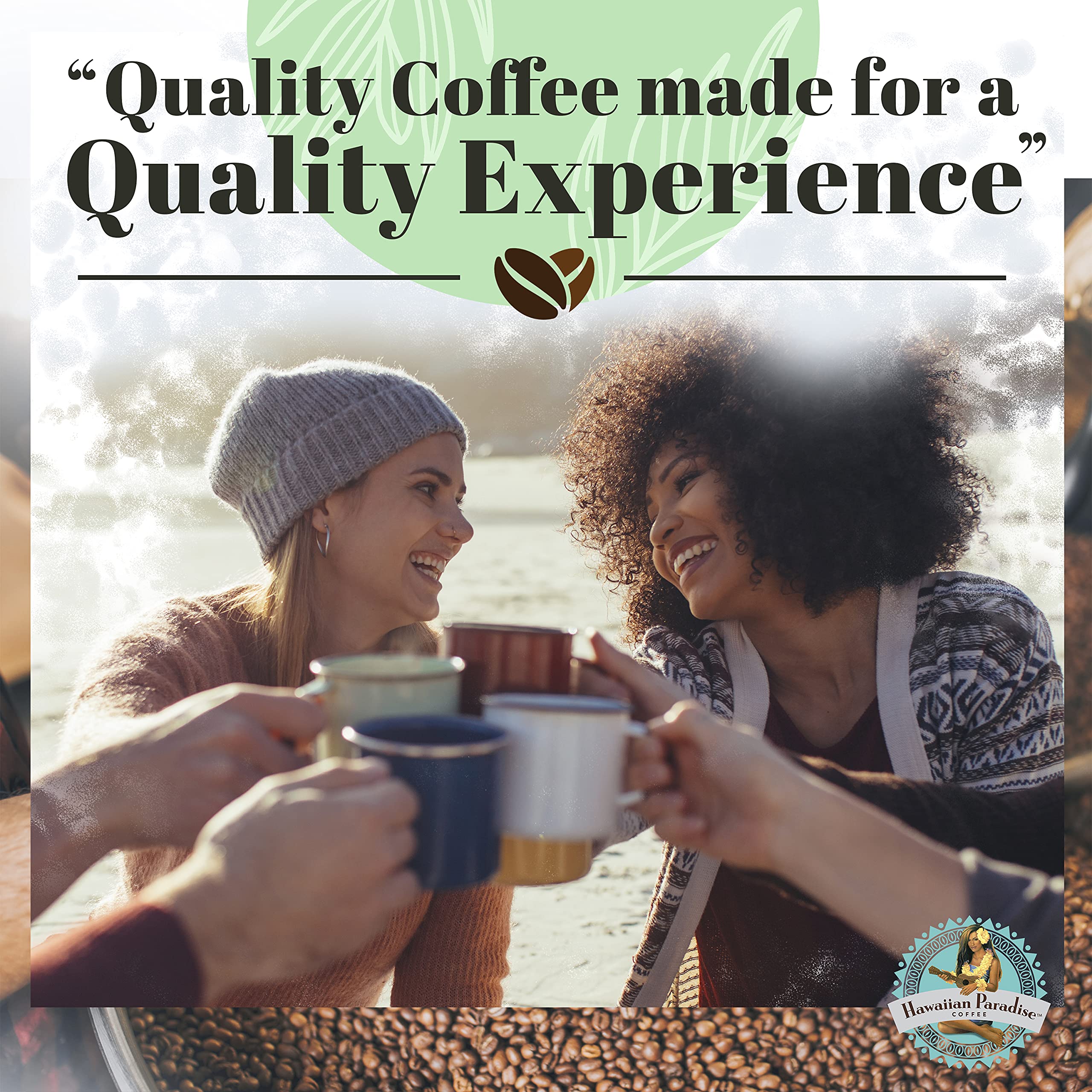 Premium Hawaiian Paradise Coffee - 100% Arabica Ground Coffee for Rich Bold Flavor - Perfect for Home Brewing & Gifts