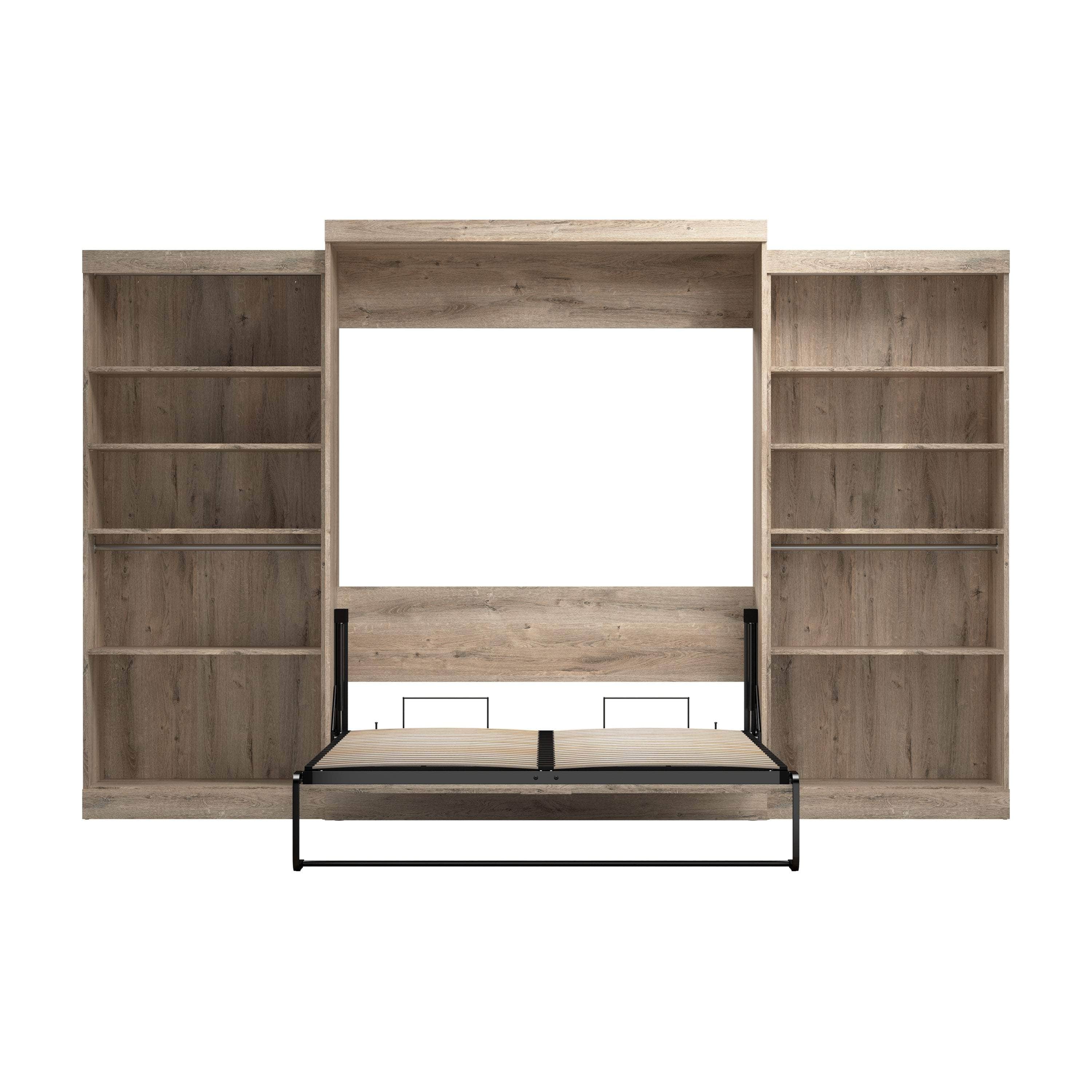 Pur Queen Murphy Wall Bed with 2 Storage Units - 136
