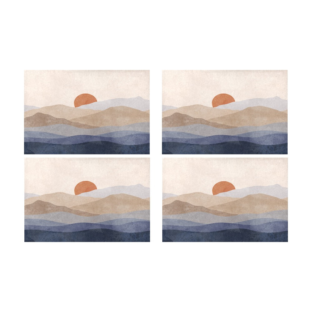 Set of 4 Non-Slip Placemats 12x18 Inches - Waterproof Dining Table Mats for Everyday Use, Dinner Parties & Holiday Decor
