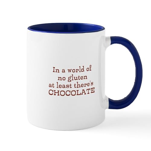 White/Navy Inside - World Of No Gluten Mug
