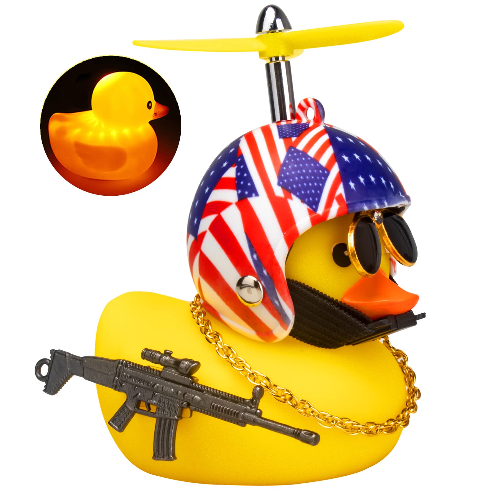 Wonuu Rubber Duck Car Ornaments - Squeeze Duck Dashboard Decor for Kids Bicycle, Motorcycle & Cycling Accessories - Fun Dashboard Decorations for Cars, Bikes & Motorcycles - Perfect Gift for Kids and Adults