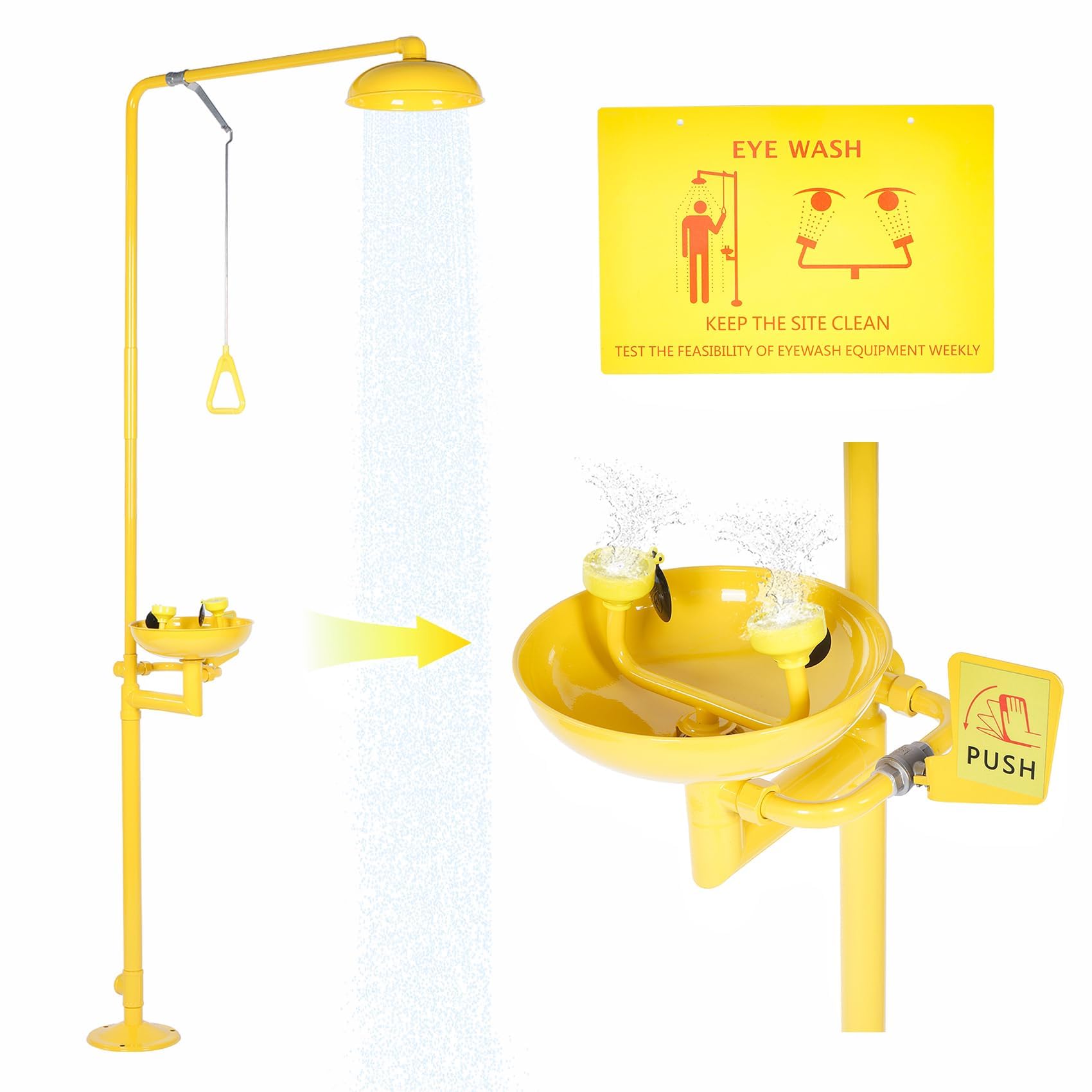 Emergency Eye Wash and Shower Station - 92.12